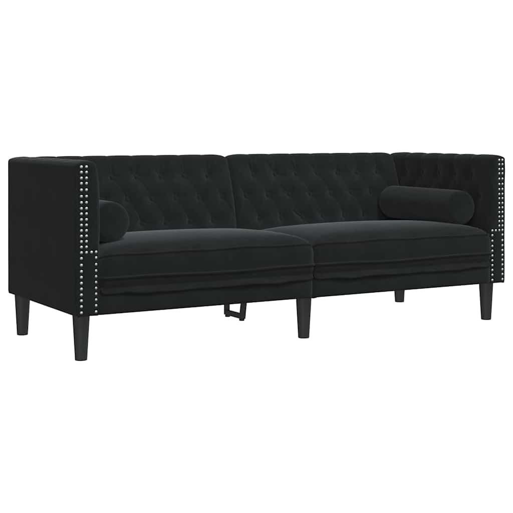 vidaXL Sofa Sofa Schwarz 194 x 74,5 x 70,5 cm Samt, 1 Teile