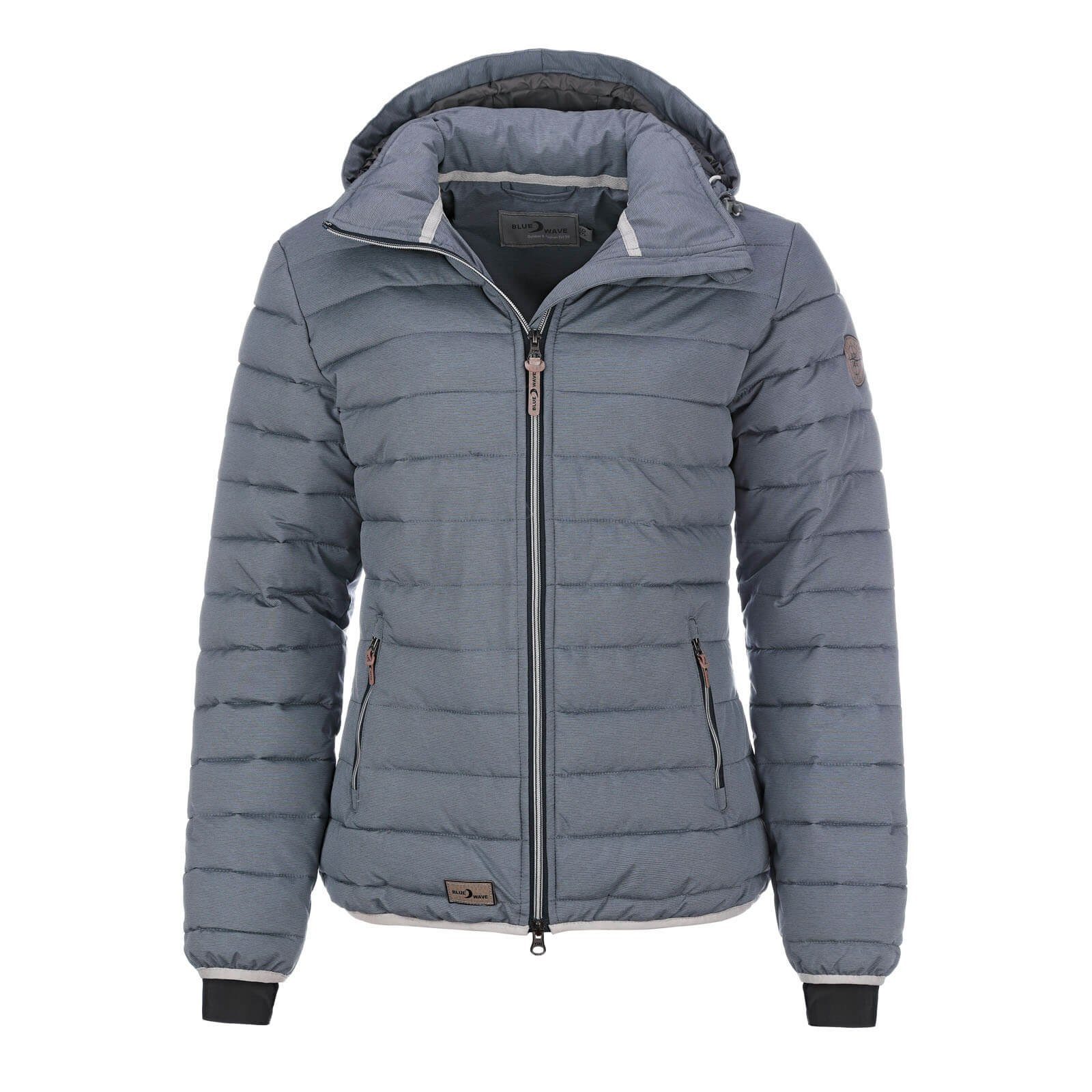 Modisch Wave Blue Jacke mit Kapuze Damen Steppjacke abnehmbarer nights gesteppt - Irina blue