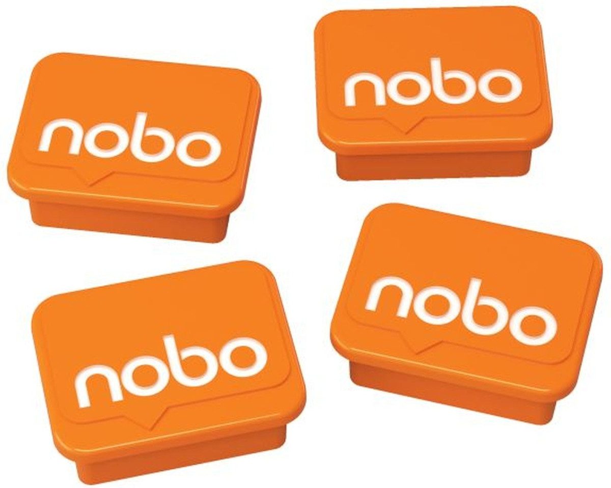 NOBO Magnet Magnet eckig 18x22mm orange VE=4 Stück