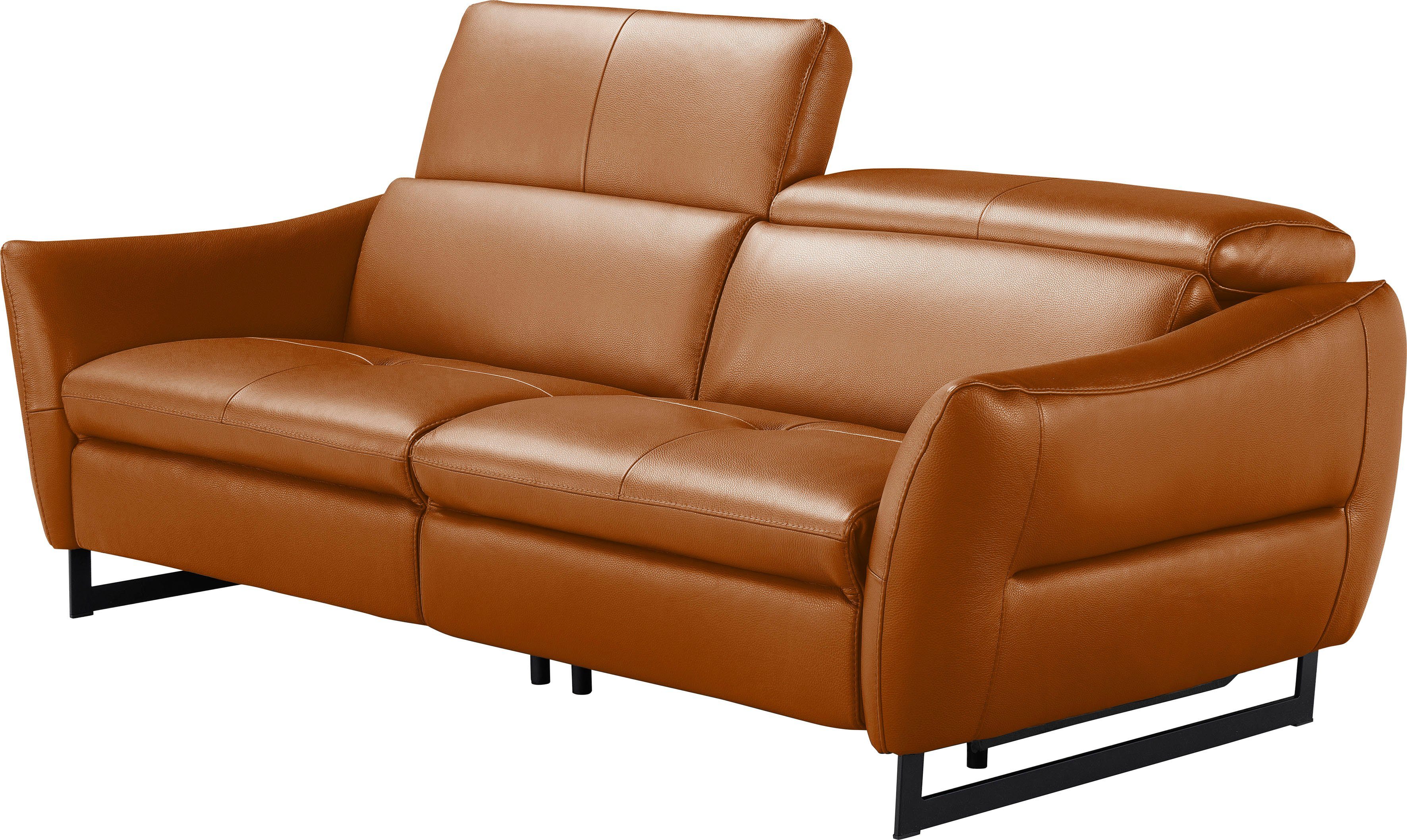 Egoitaliano 2,5-Sitzer Dafne, elegantes Designsofa mit hohem Sitzkomfort, wahlw. mit elektrischer Relaxfunktion, Kopfteile manuell verstellbar