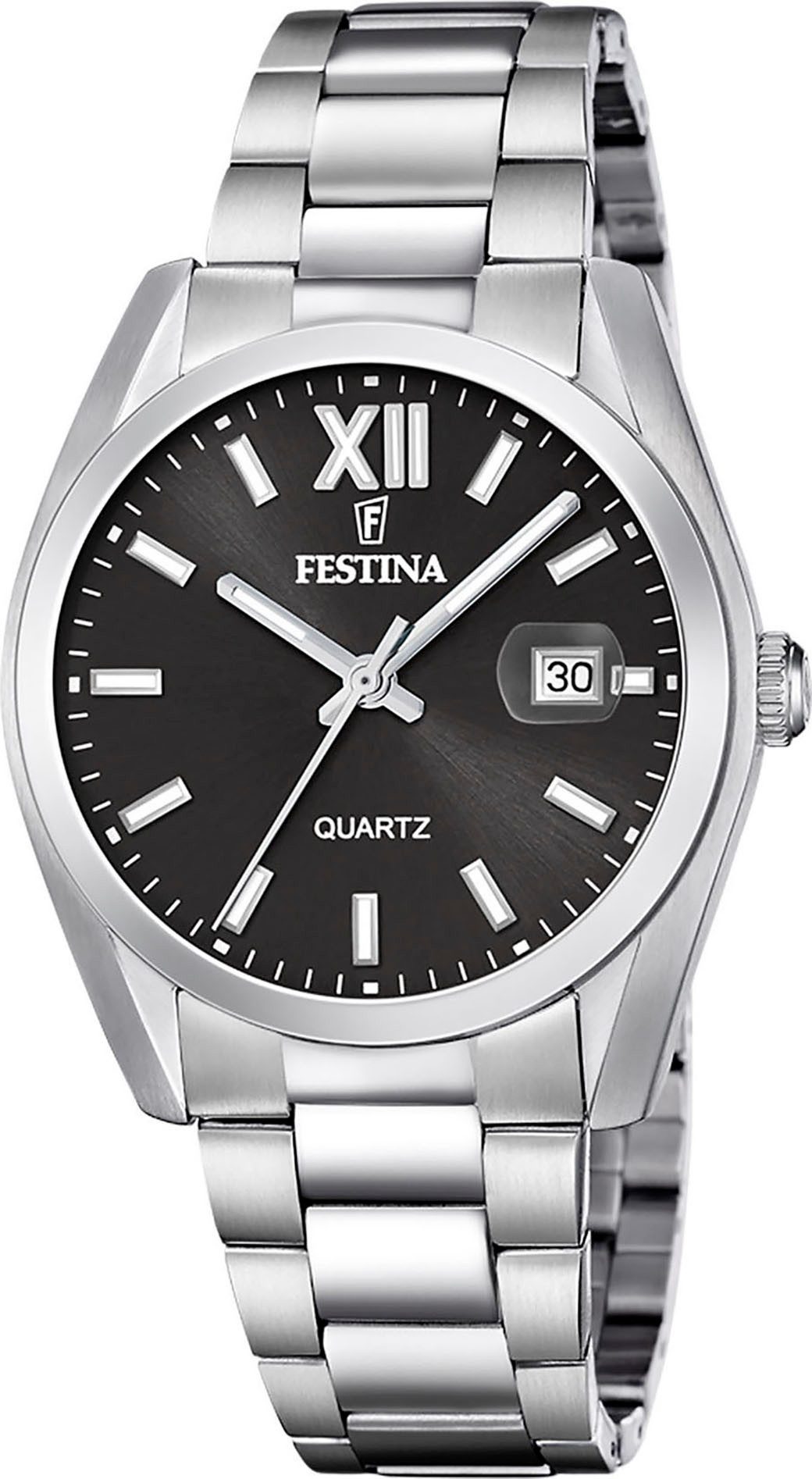 Festina Quarzuhr F20707/6, Armbanduhr, Damenuhr, Herrenuhr, Edelstahlarmband, analog, Tag