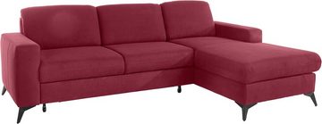 Places of Style Ecksofa Lolland L-Form, Wahlweise mit Bettfunktion und Bettkasten, Federkern