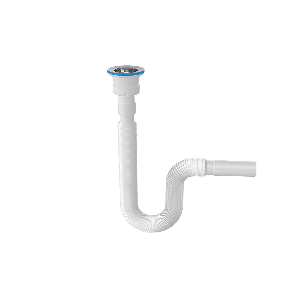 Belvit Siphon BV-SP1013, (1-tlg), Sifon Flex 1 1/4" Ø32/40 (391-801mm) Geruchsverschluss Siphon