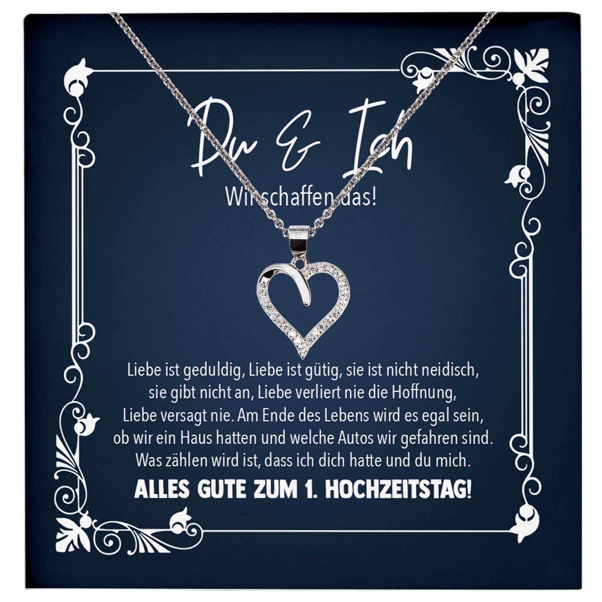 Schmuckset Erster Hochzeitstag Geschenk Ehefrau Schmuck Valentinstag Halskette