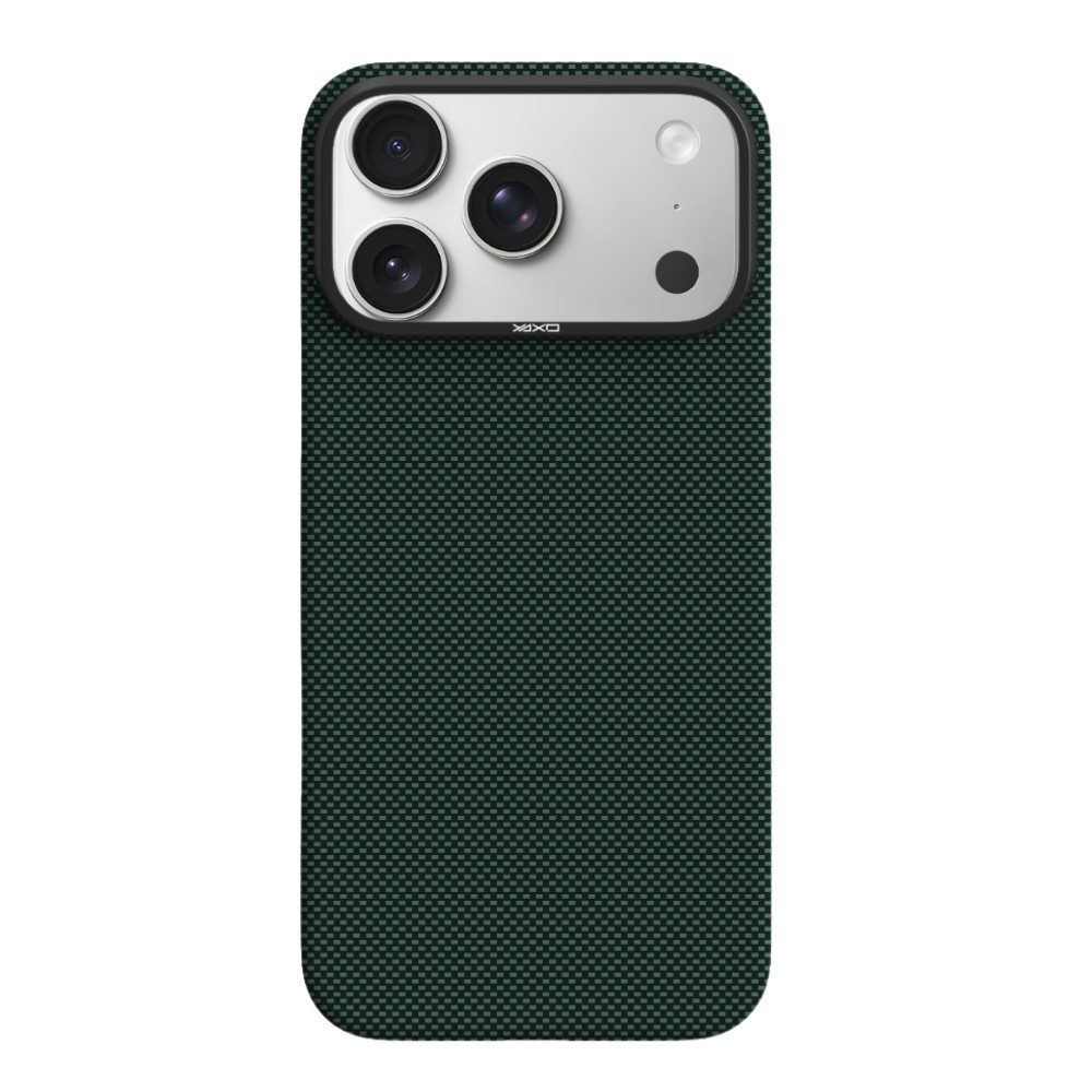YAXO Smartphone-Hülle Aramid Case iPhone 17 Pro Max MagSafe ultradünn Kevlar stoßfest Kameraschutz Slim Cover kabelloses Laden dünn leicht robust Bumper, Aramidfaser