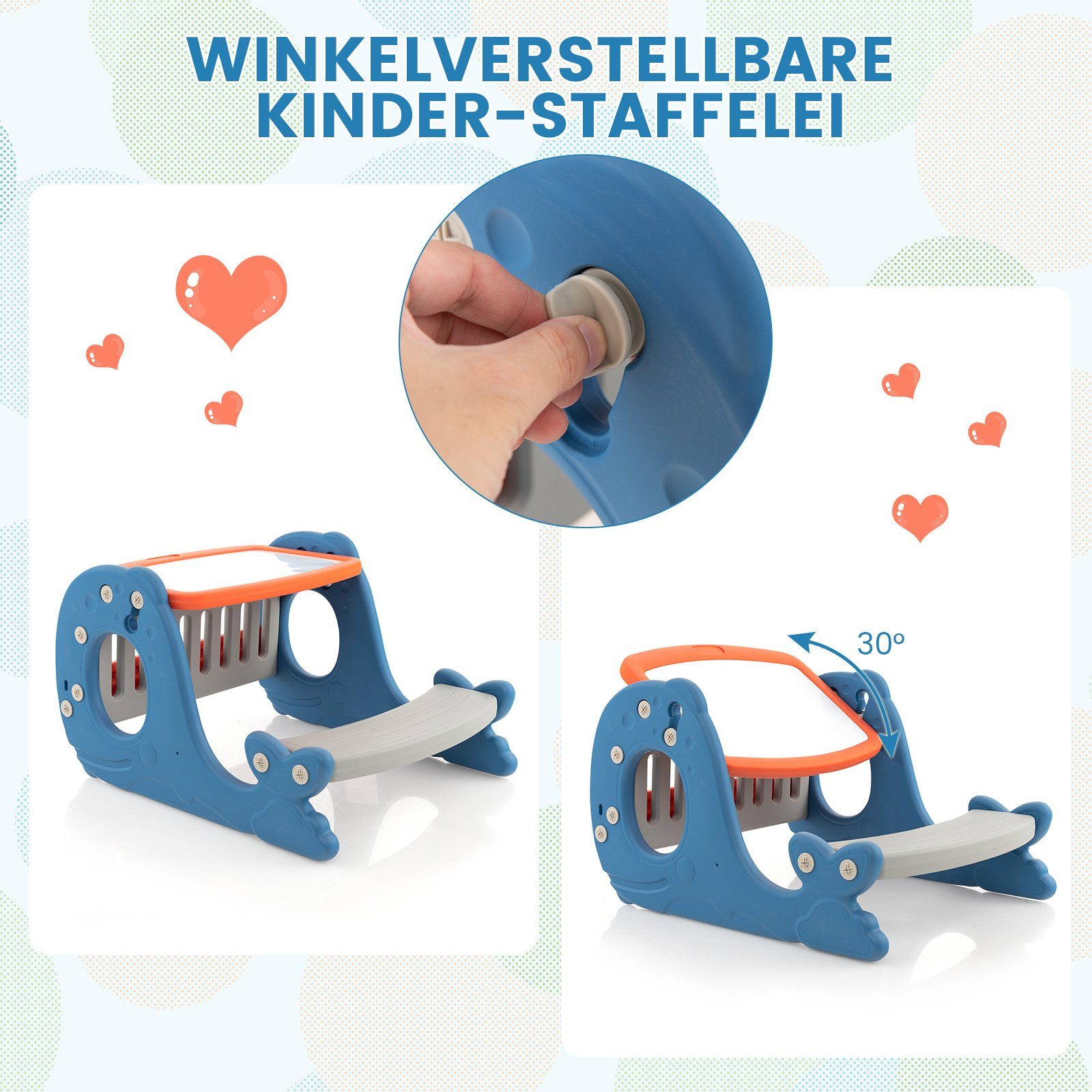 COSTWAY Spieltisch Kinderstaffelei, 4 in 1 günstig online kaufen