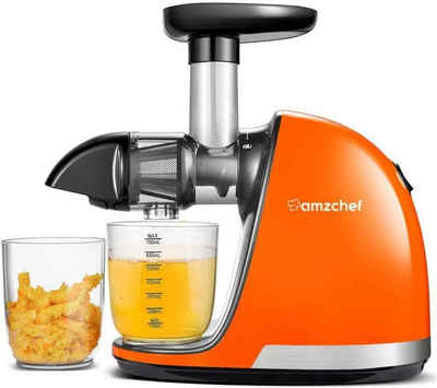 AMZCHEF Slow Juicer ZM1501, 150,00 W, leicht zu reinigen, geringes Rauschen,Professioneller Entsafter