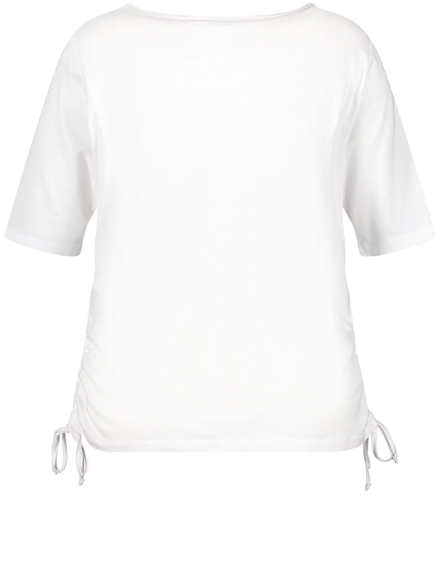 Kurzarmshirt Raffungen T-Shirt seitlichen Samoon mit