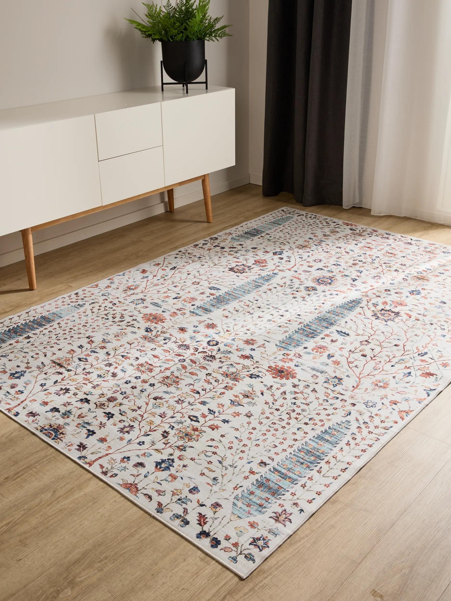 benuta Teppich George, rechteckig, Höhe: 5 mm, Vintage-Look, Kurzflor, Teppich Wohnzimmer, Schlafzimmer, Waschbar