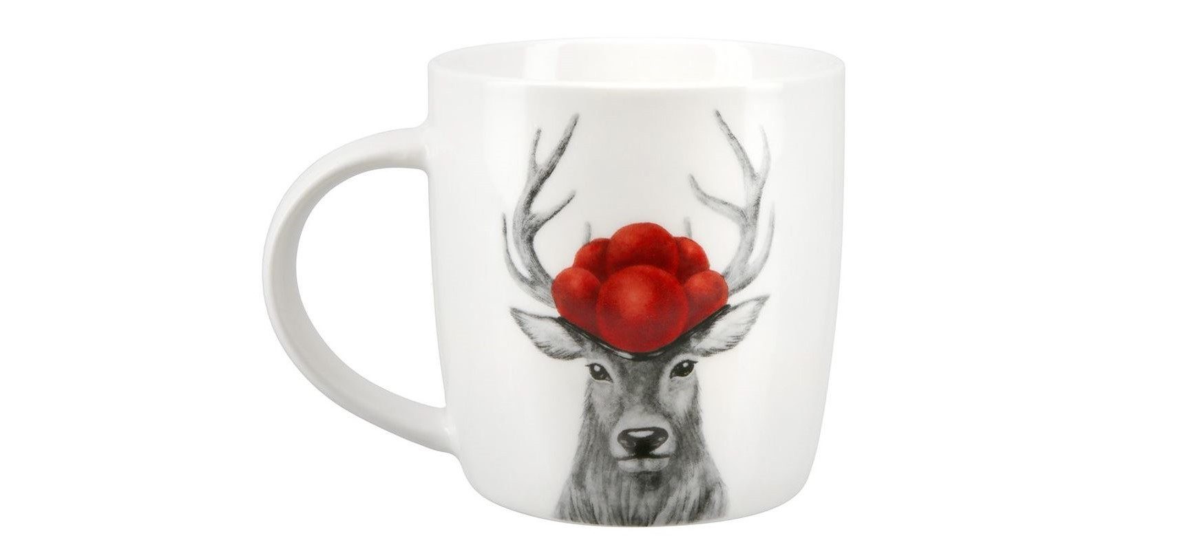 GILDE Tasse Tasse mit Hirsch und Schwarzwaldhut, Mit Aufdruck