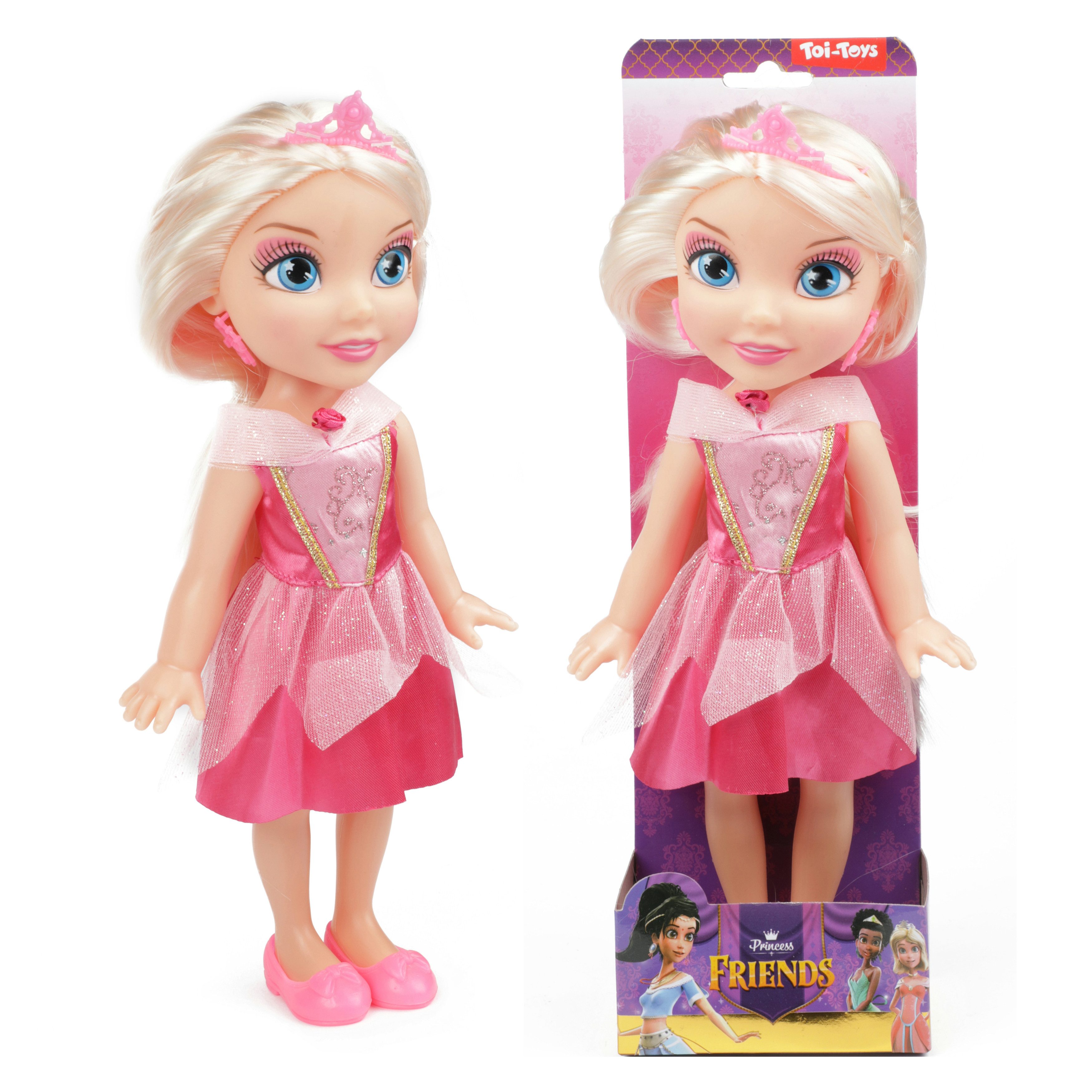 Anziehpuppe PRINCESS FRIENDS - Prinzessin - Puppe rosa (30cm)