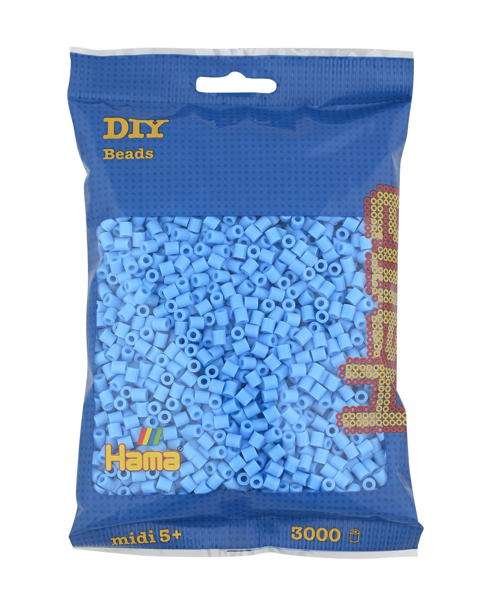 Hama Perlen Bügelperlen Hama Beutel mit 3000 Midi-Bügelperlen
