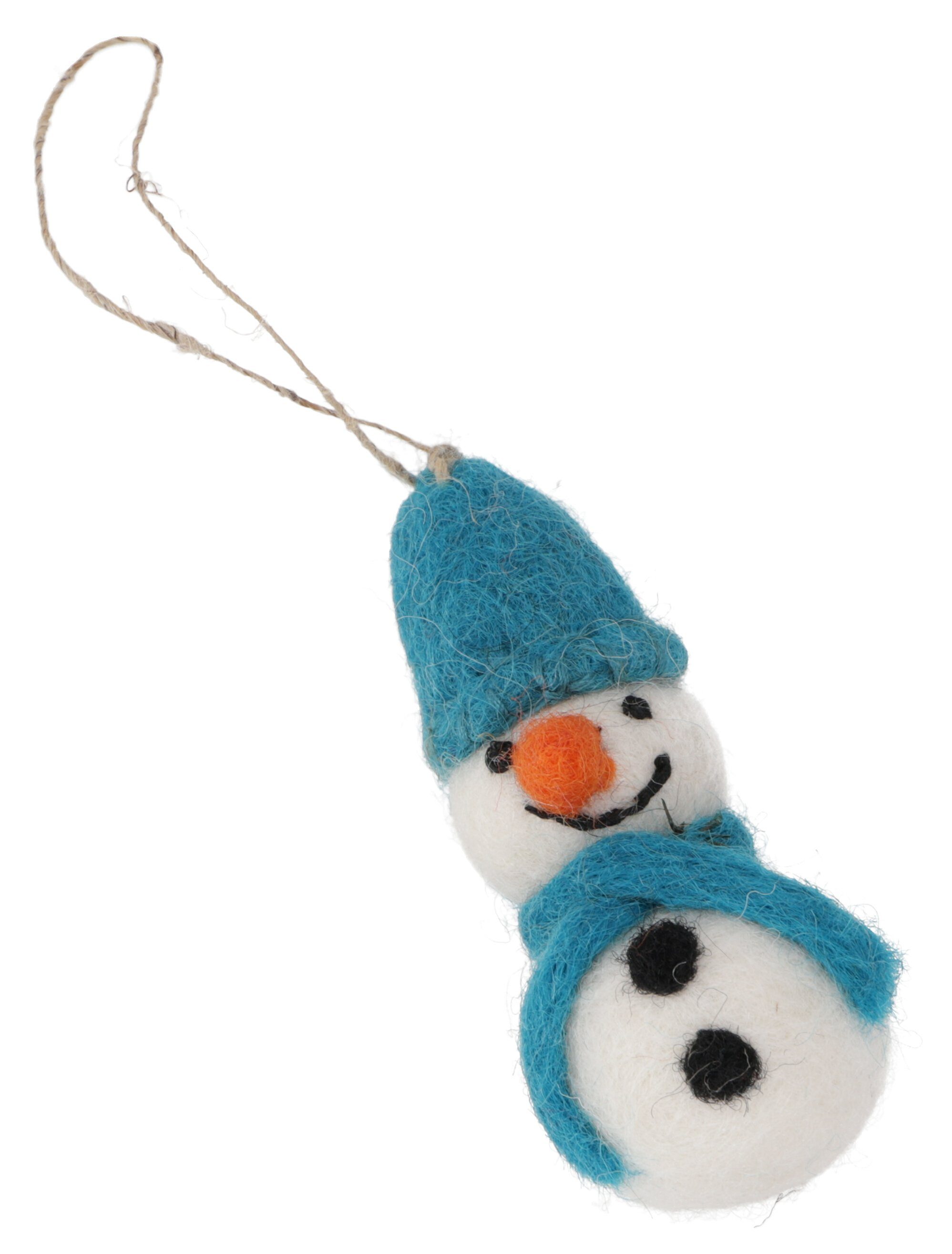 Filz,.. Filzfigur Schneemann, 5 Guru-Shop Baumbehang Farben aus Christbaumschmuck grün-in