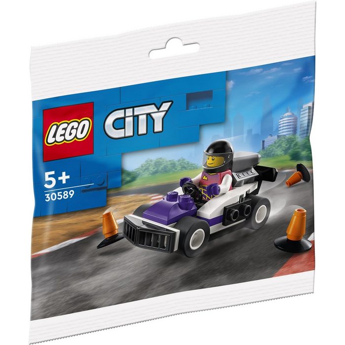 LEGO® Konstruktionsspielsteine LEGO® City Polybag - Go-Kart-Fahrer (Set 39 St)