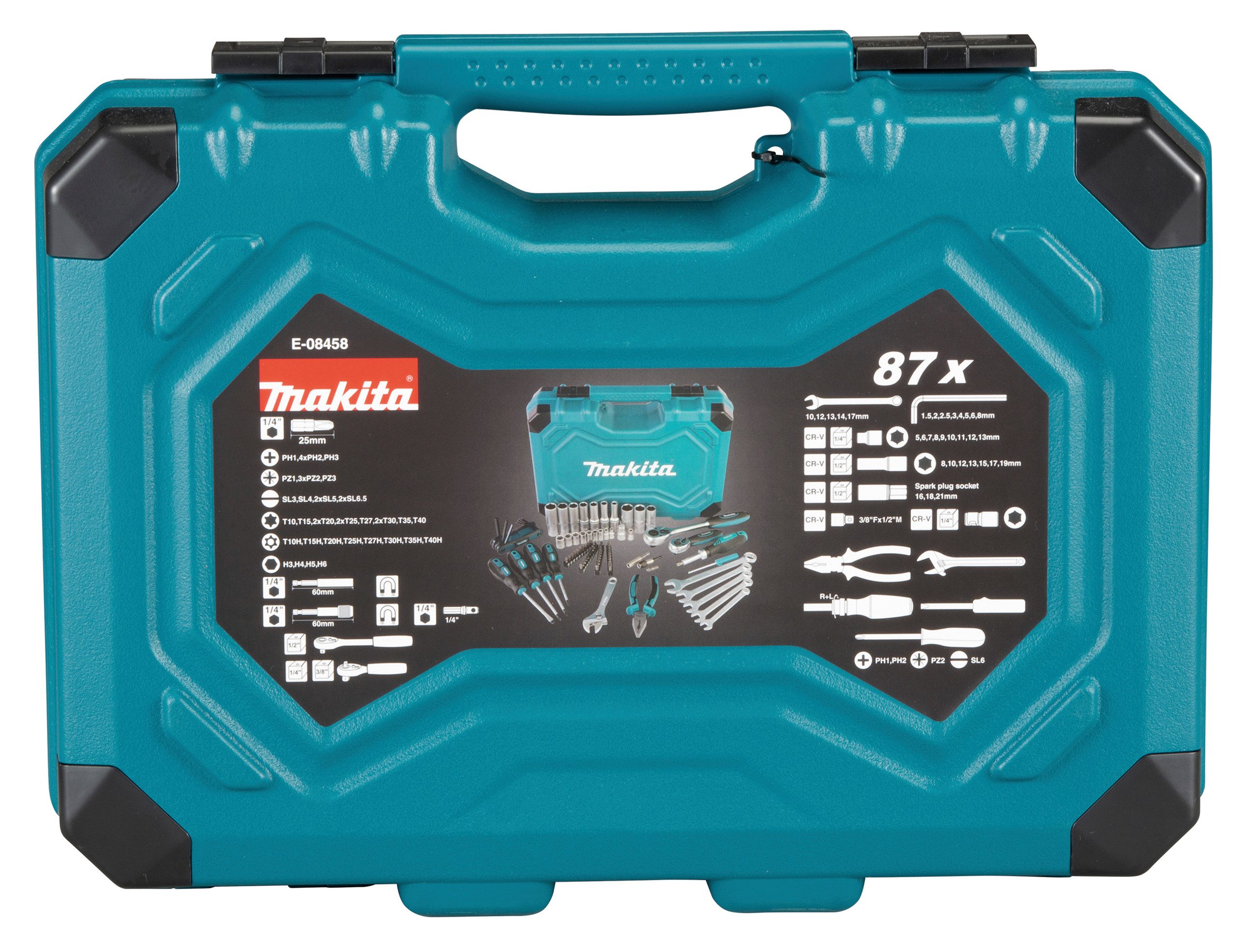Makita Werkzeugset »E-08458«, 87-tlg., inkl. Aufbewahrungskoffer
