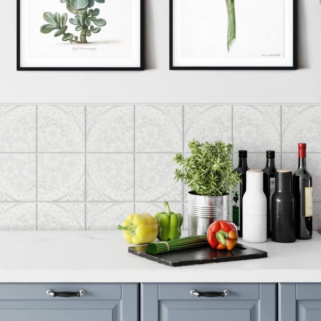 Fliesenaufkleber Küche selbstklebend K&L Sticker Art Klebefliese Viktorianische Blumen Wall