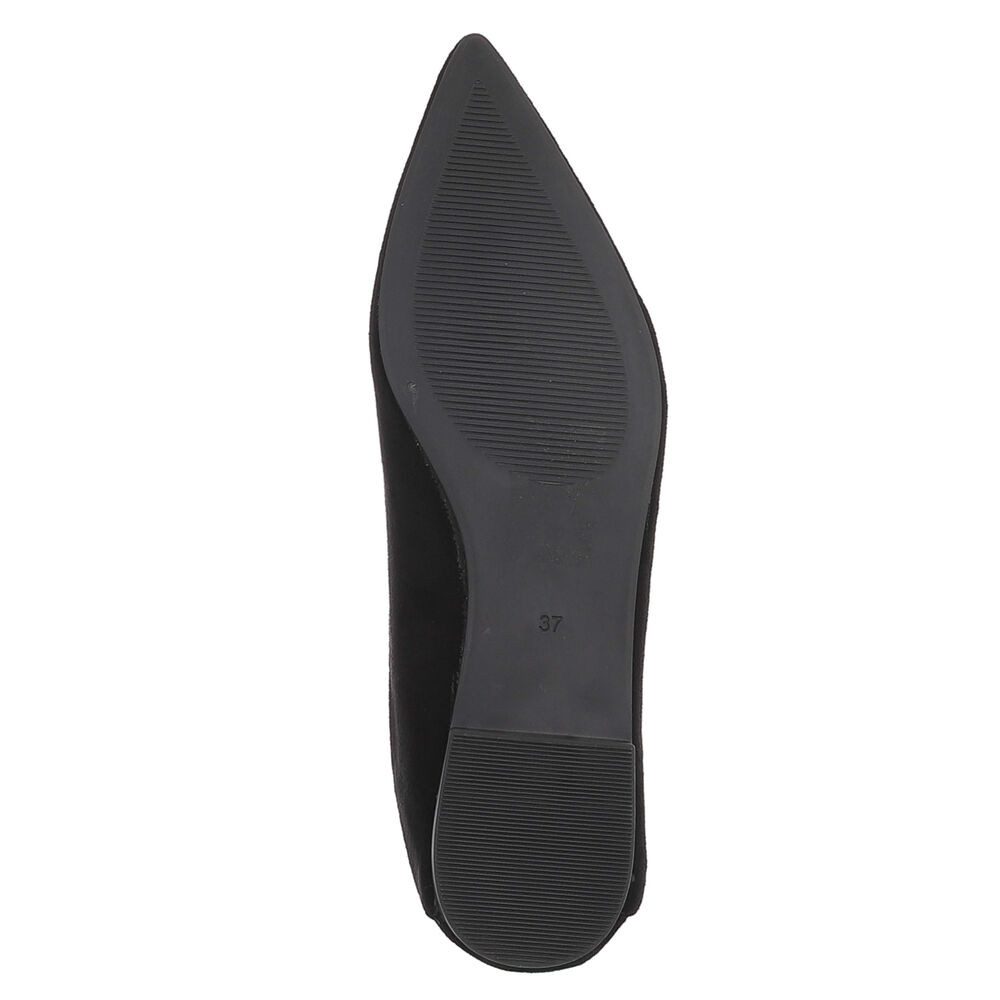 Ital-Design Damen Slipper spitz elegant ohne Verschluss Pumps (92078692) Blockabsatz Klassische Ballerinas in Schwarz