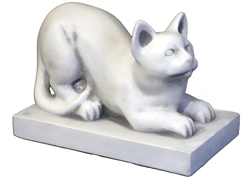 Xlmoebel Skulptur Steinfigur Katze für Garten und Terrasse, detailreich gestaltet (Skulptur), Hergestellt in Europa