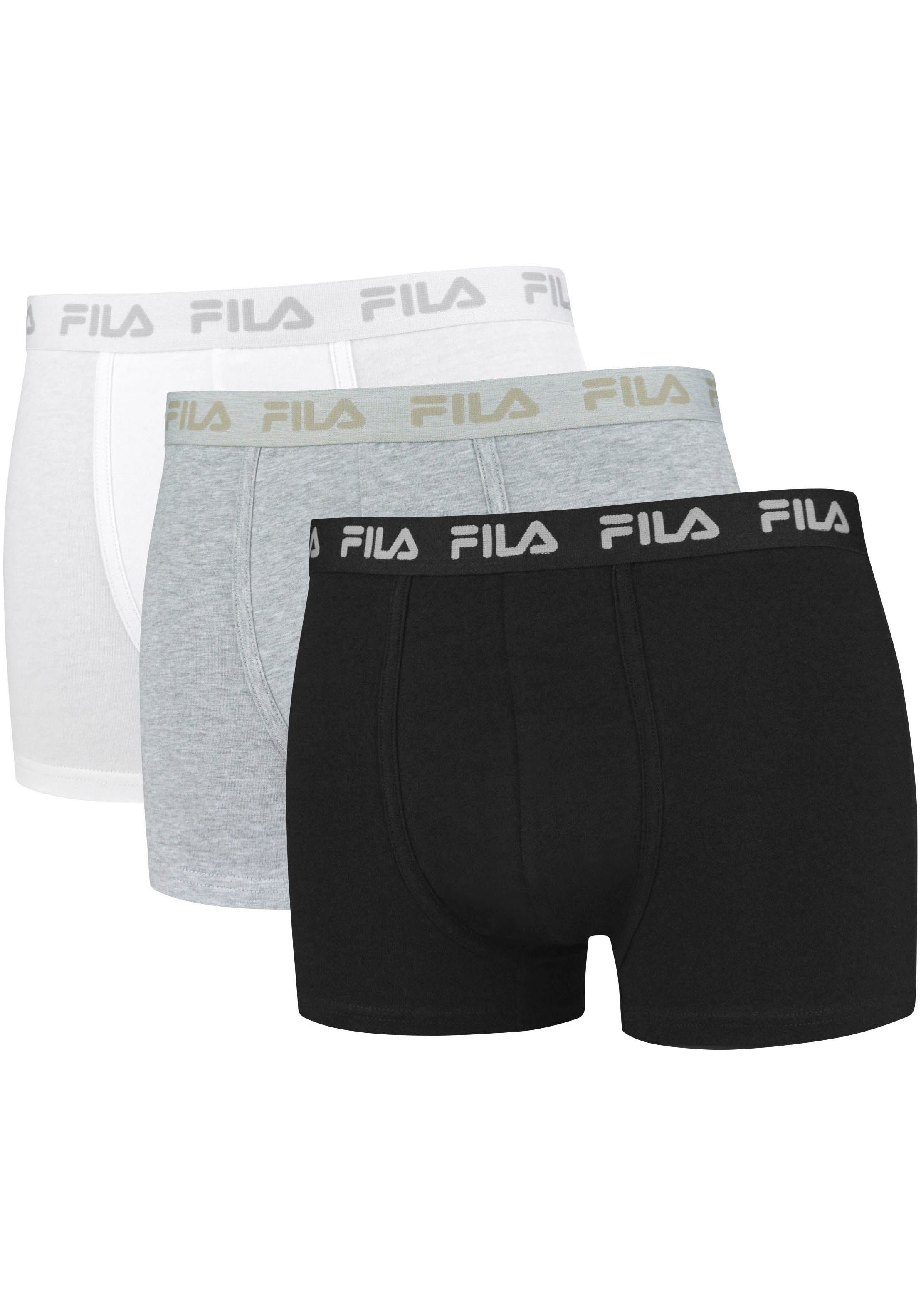 3-St) FILA mix Fila Schriftzug Boxershorts (Packung,
