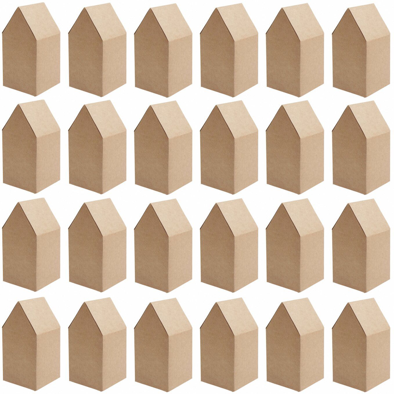 Rico Design Aufbewahrungsbox Adventskalender Papphäuser, 24 Stück