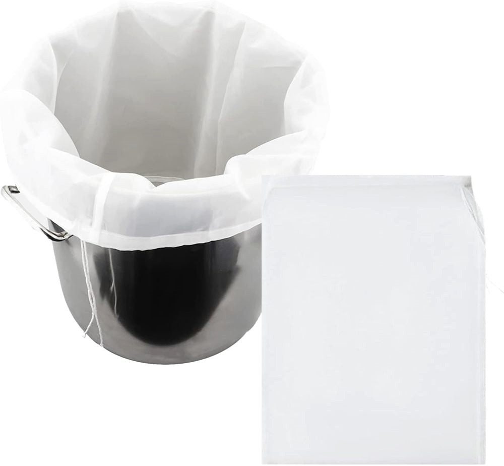 MEGAGOODS Filterbeutel Bierbrauen Filterbeutel Nylon feinmaschig Malz Maische und Würze DE., für Bier, Ideal für Nussmilch & Heim-Brauen