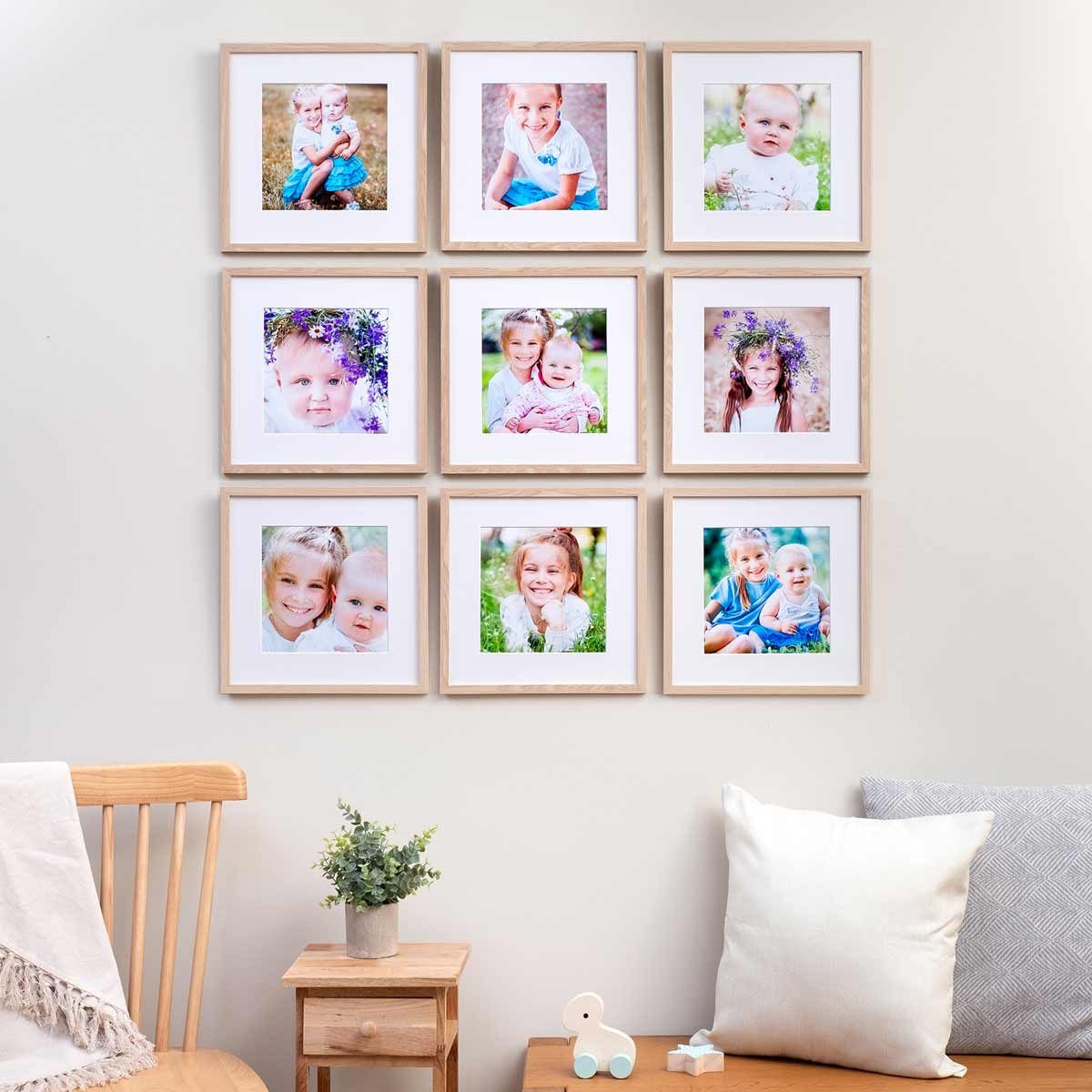 PHOTOLINI Bilderrahmen 9er Set 30x30 cm günstig online kaufen