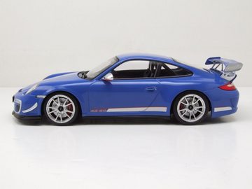 Minichamps Modellauto Porsche 911 GT3 RS 4.0 2011 blau Modellauto 1:18 Minichamps, Maßstab 1:18