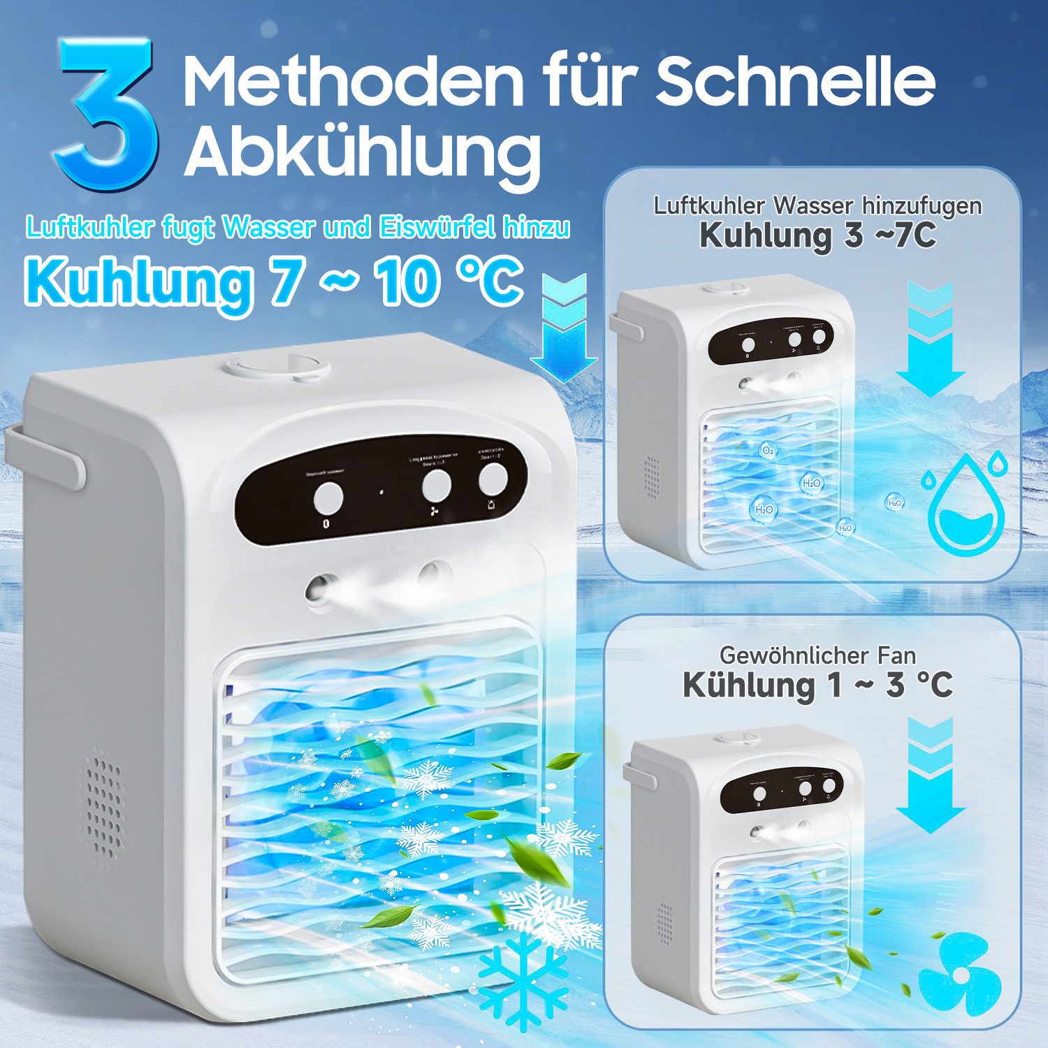 RWEUOQ Ventilatorkombigerät Tragbarer Luftkühler Klimaanlage Luftbefeuchter günstig online kaufen