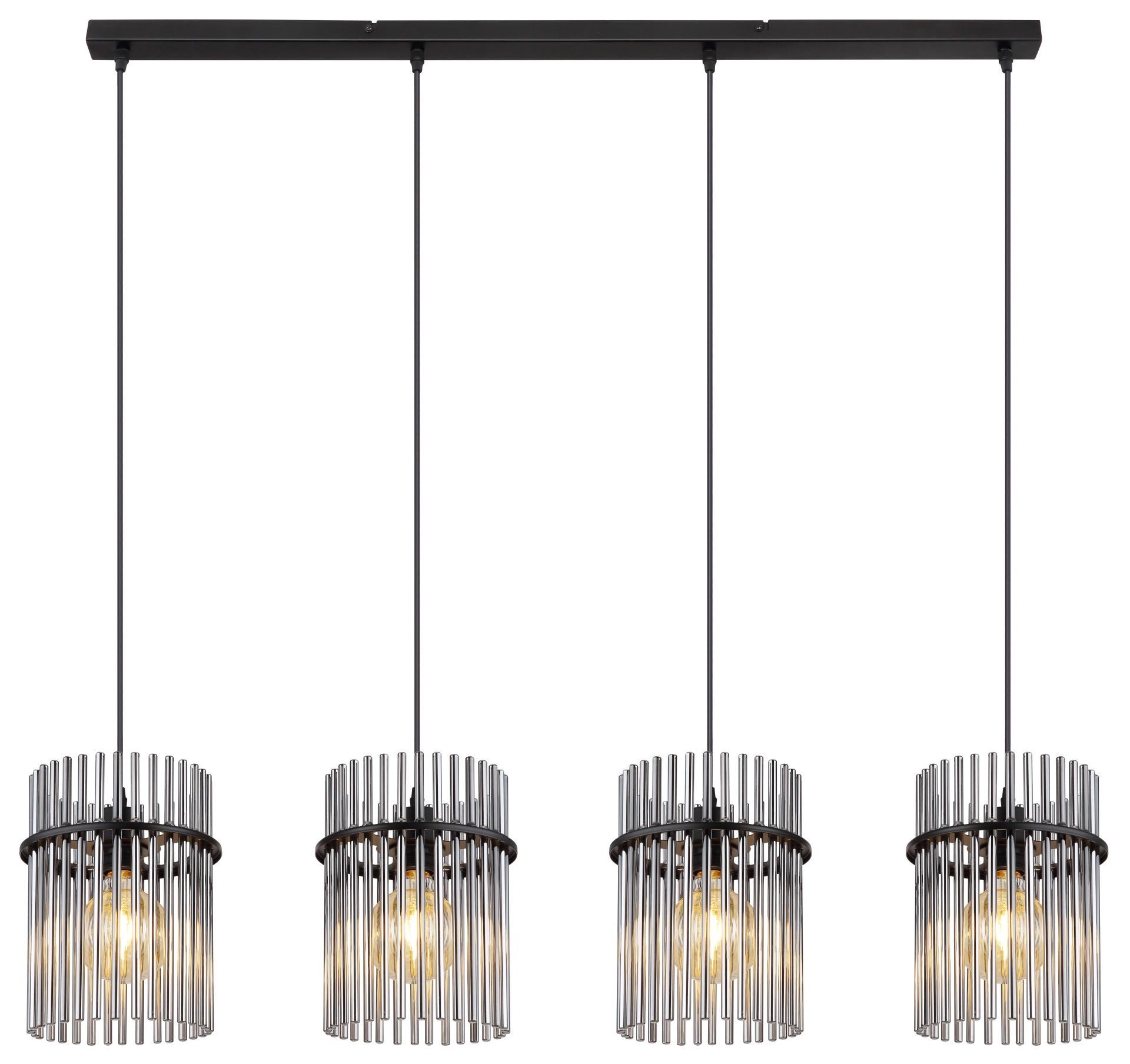 GLOBO LIGHTING Pendelleuchte GORLEY, ohne Leuchtmittel, Design Glasstäbe, Deckenlampe, Wohnzimmer, Esszimmer, Hängeleuchte