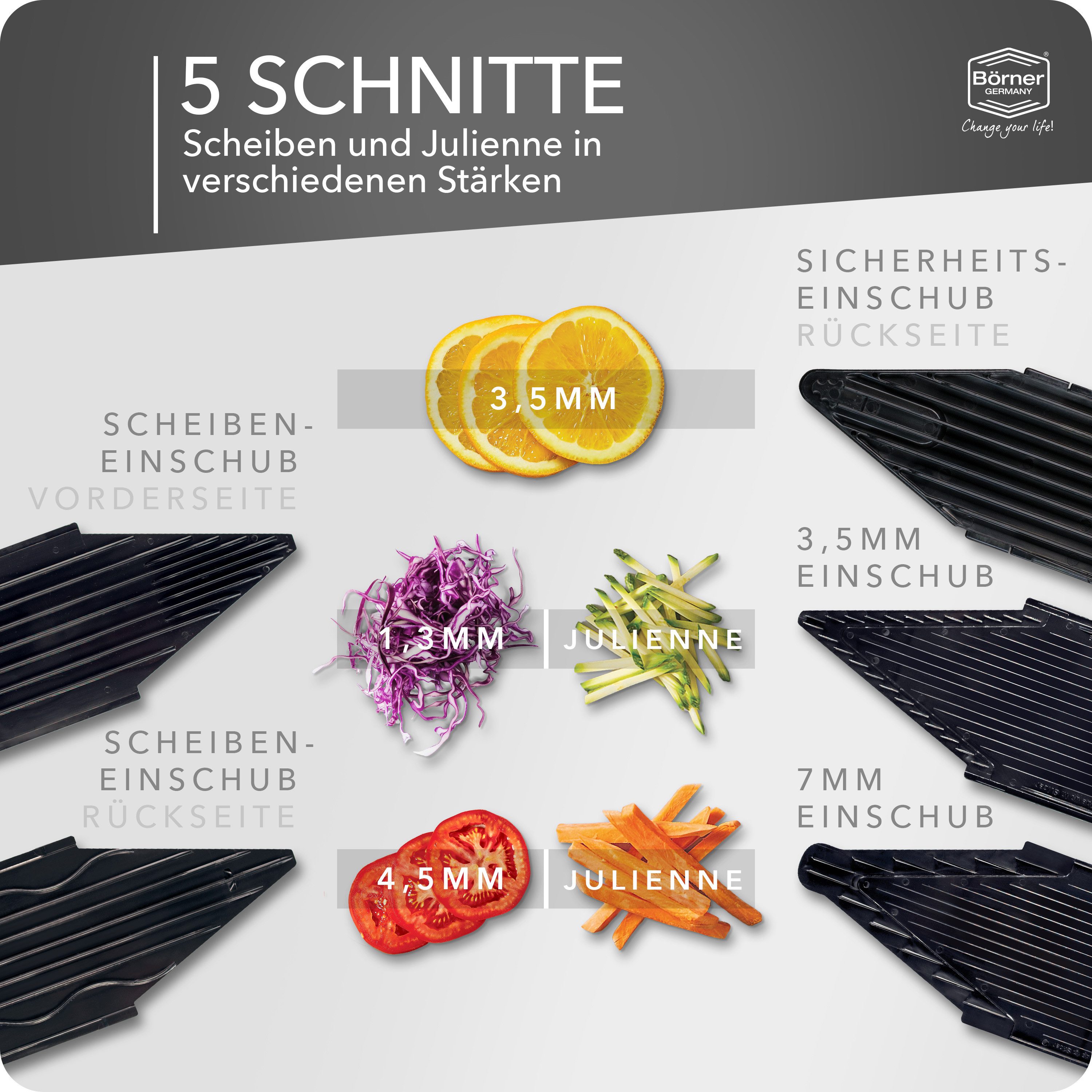 Börner Gemüsehobel V6 Gemüsehobel ExclusiveLine Profi Set – Bild 2 von 5