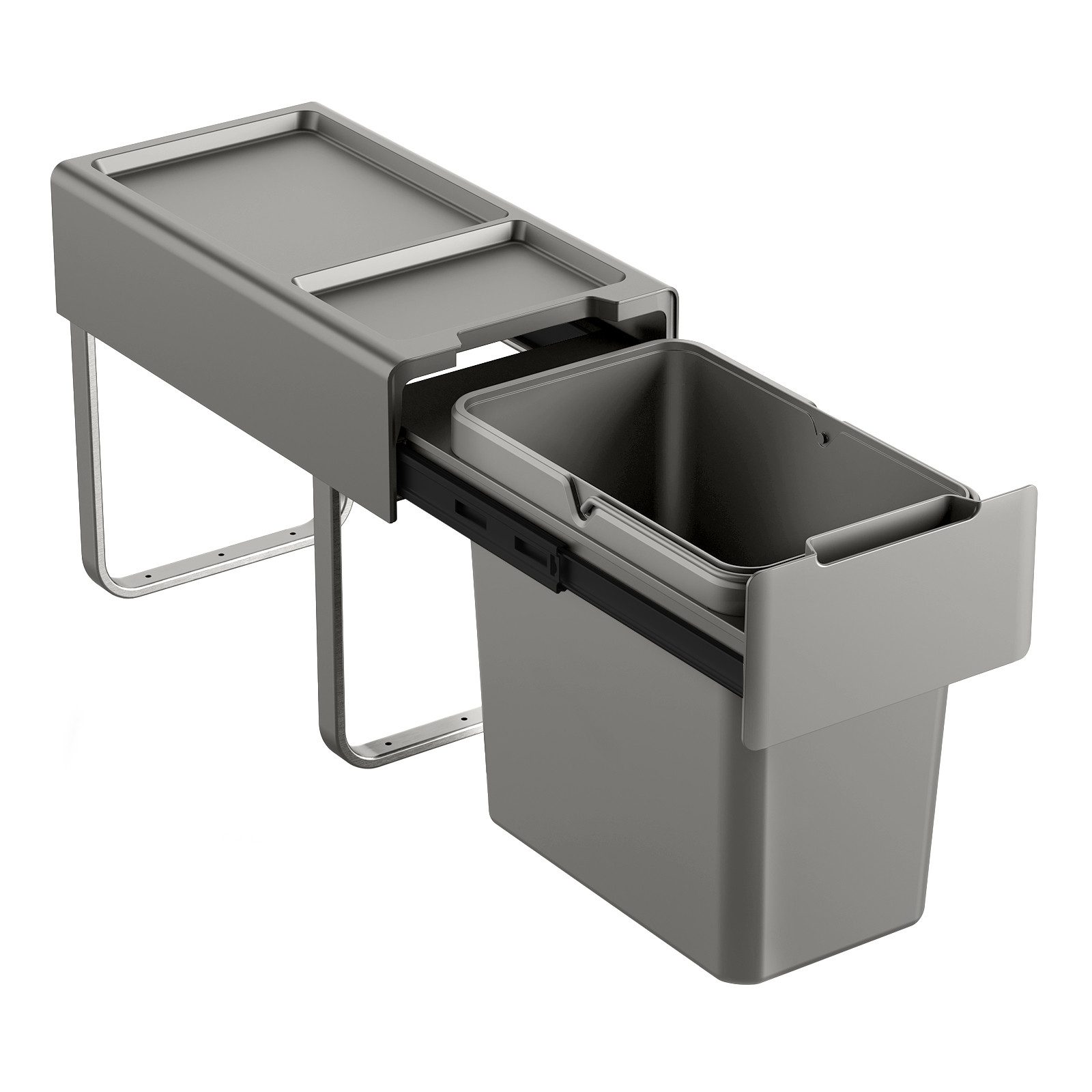 SVITA Einbaumülleimer, Unterschrank, Auszug, Mülltrennung, 22 Liter