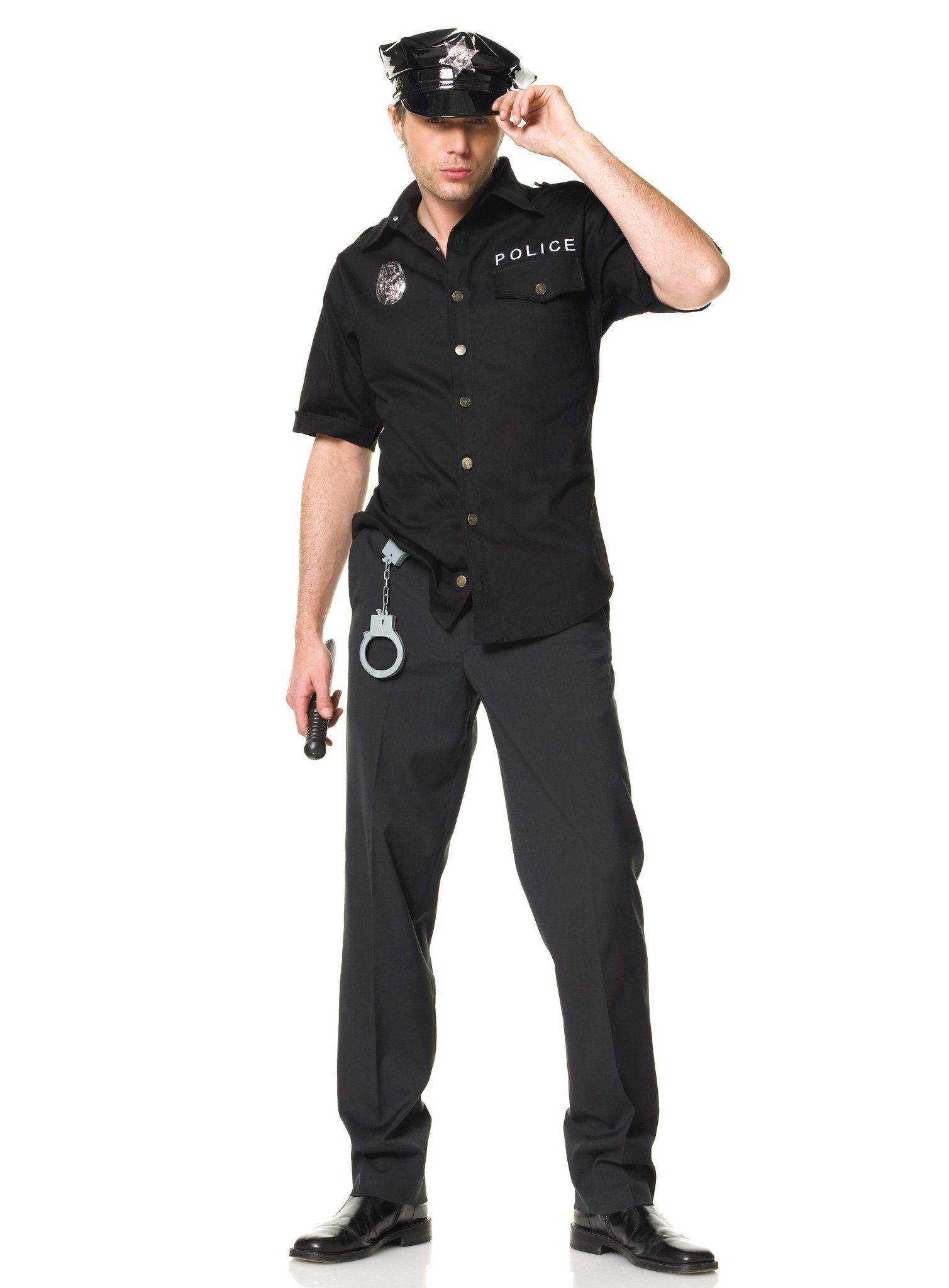 Leg Avenue Kostüm Cop, Klassisches US-Cop Kostüm für deine Verkleidung als  Bad Lieutenant