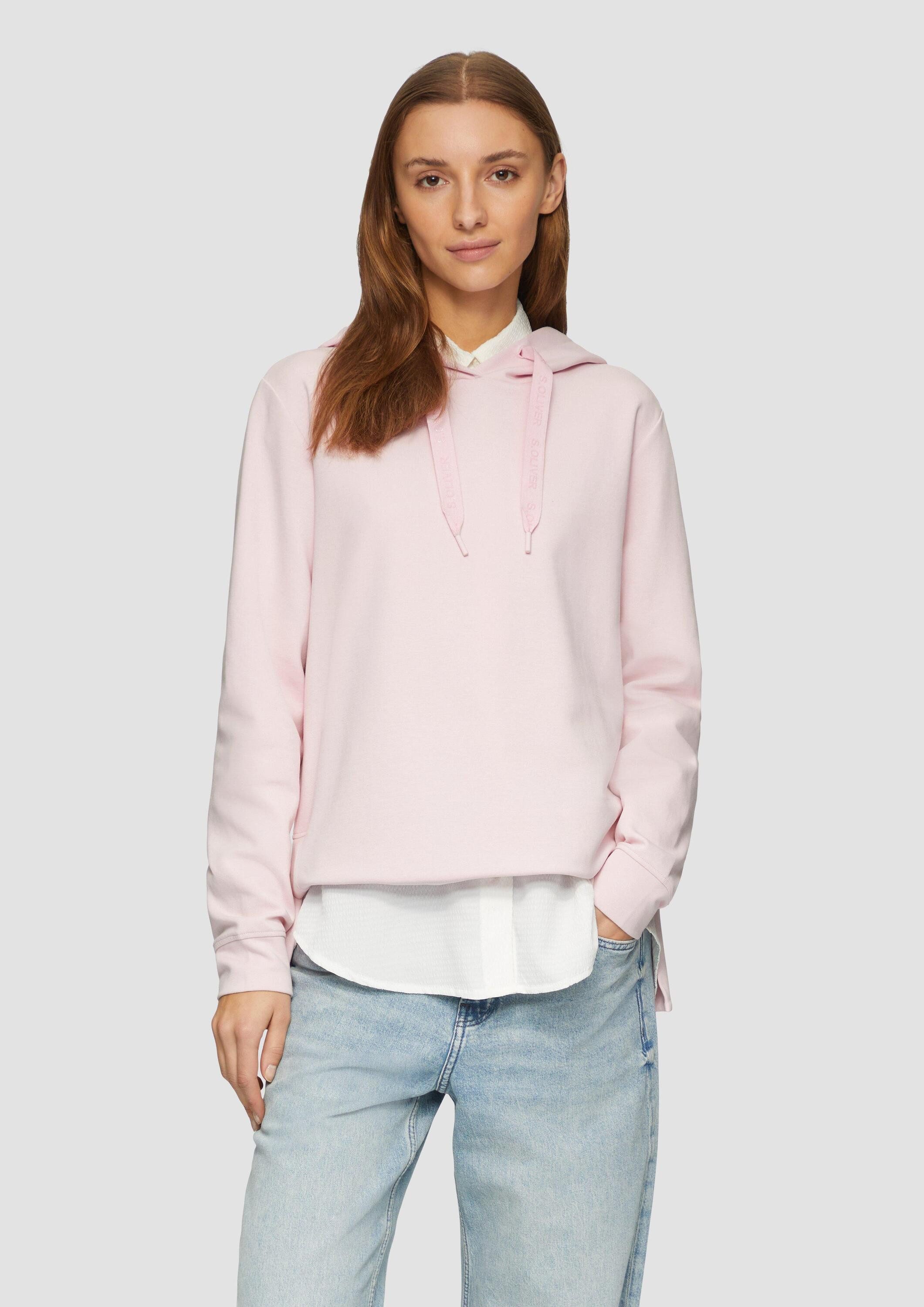 s.Oliver Sweatshirt Sweatshirt Weiches Kapuzensweatshirt mit seitlichen Sch günstig online kaufen