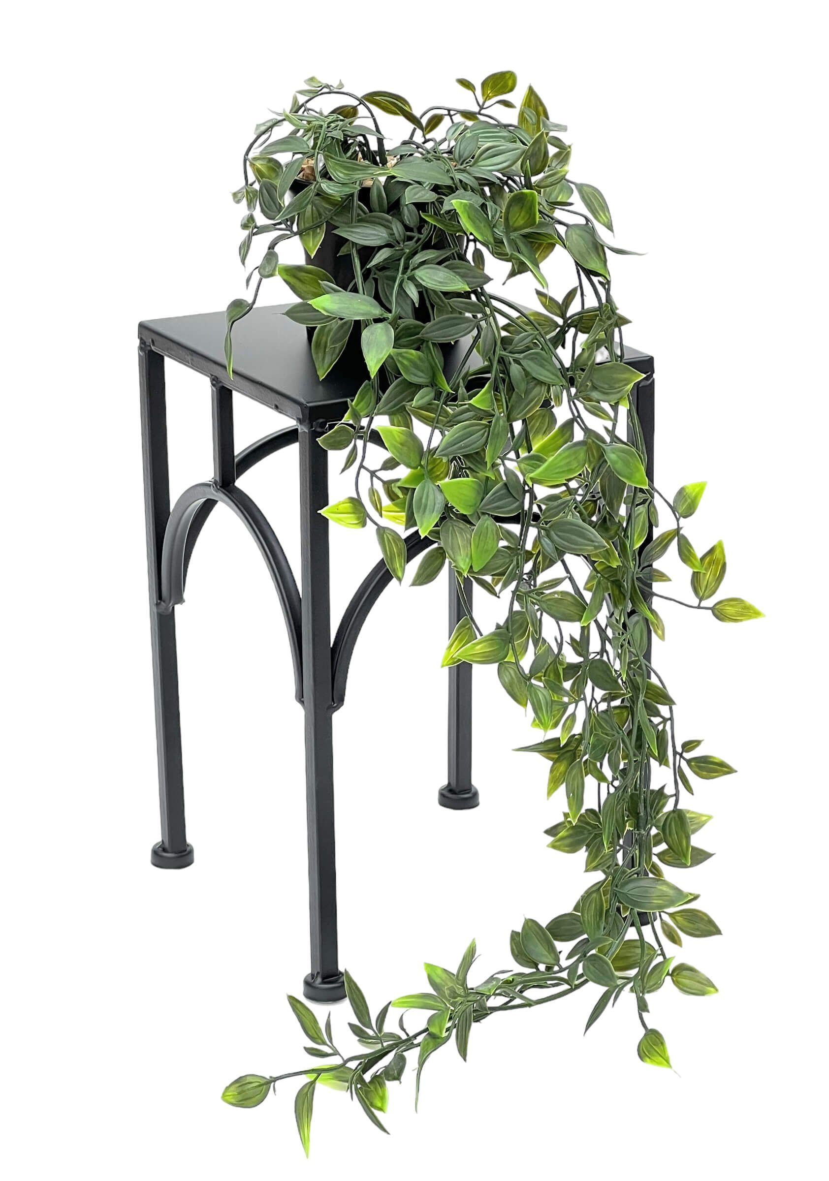 DanDiBo Blumenhocker Metall Schwarz Eckig 38 - 28 cm Beistelltisch 96449