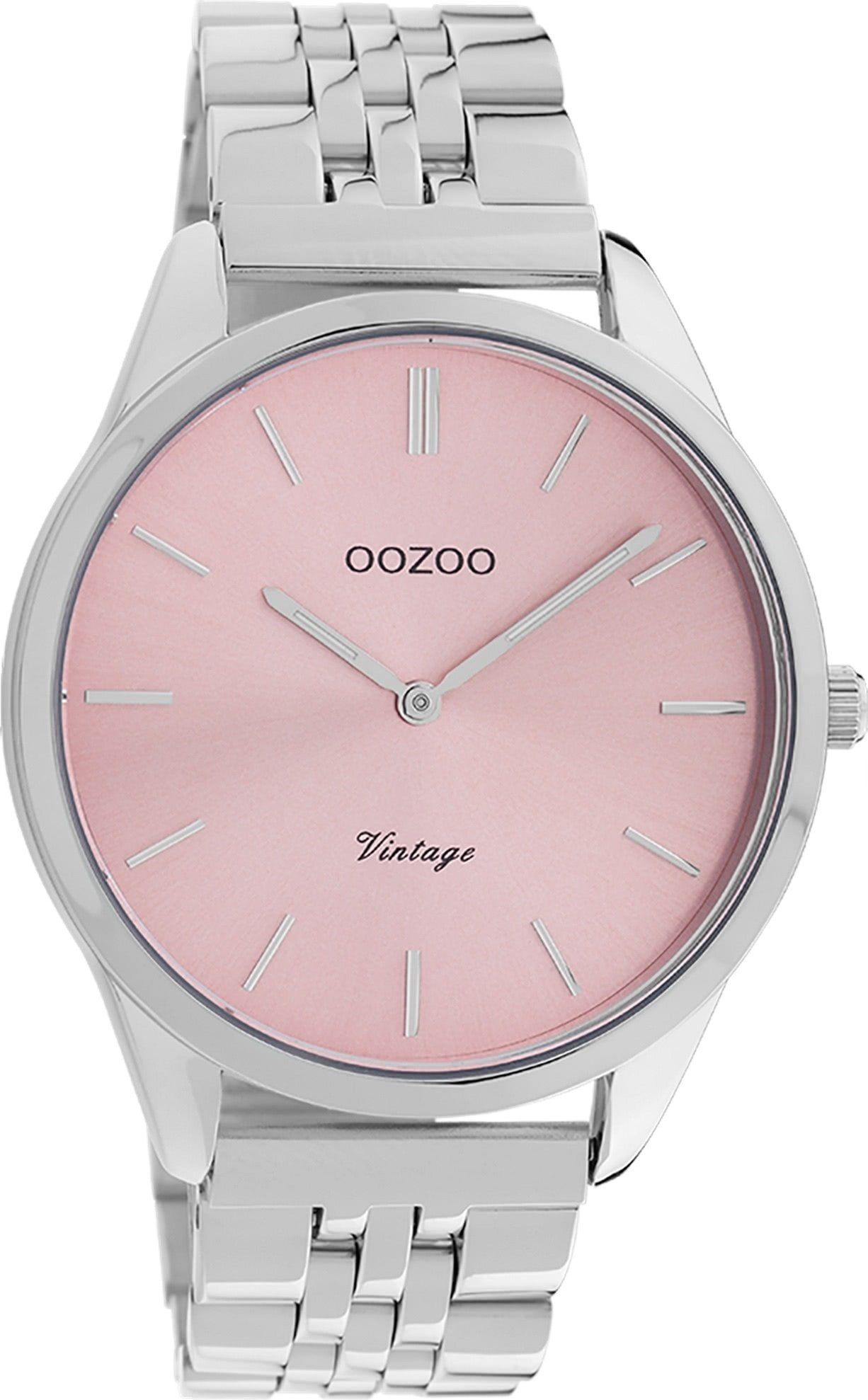 mittel OOZOO Damenuhr Japanisches rund, Oozoo Timepieces Analog, (ca. Fashion-Style, Metallarmband, Armbanduhr Damen Quarzuhr Laufwerk 38mm)