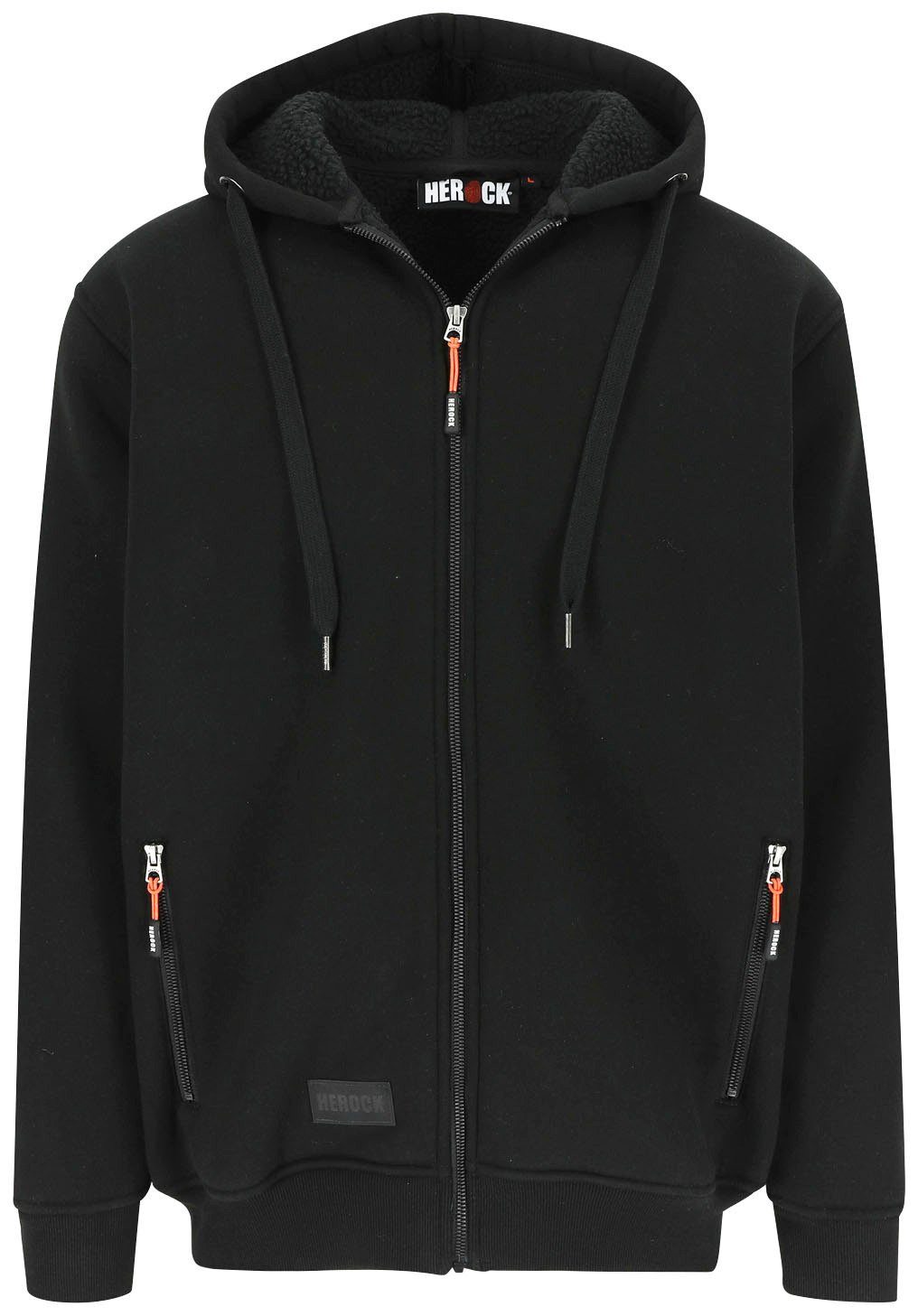 Herock Sweater OTIS Mit Kapuze, langem Reißverschluβ, HEROCK®-Aufdruck, warm und angenehm schwarz