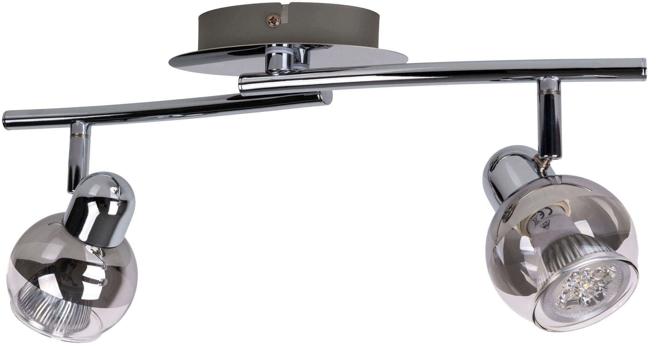 näve Deckenspots Boccia, LED wechselbar, Warmweiß, 2flg. incl. LED GU10 6W, günstig online kaufen