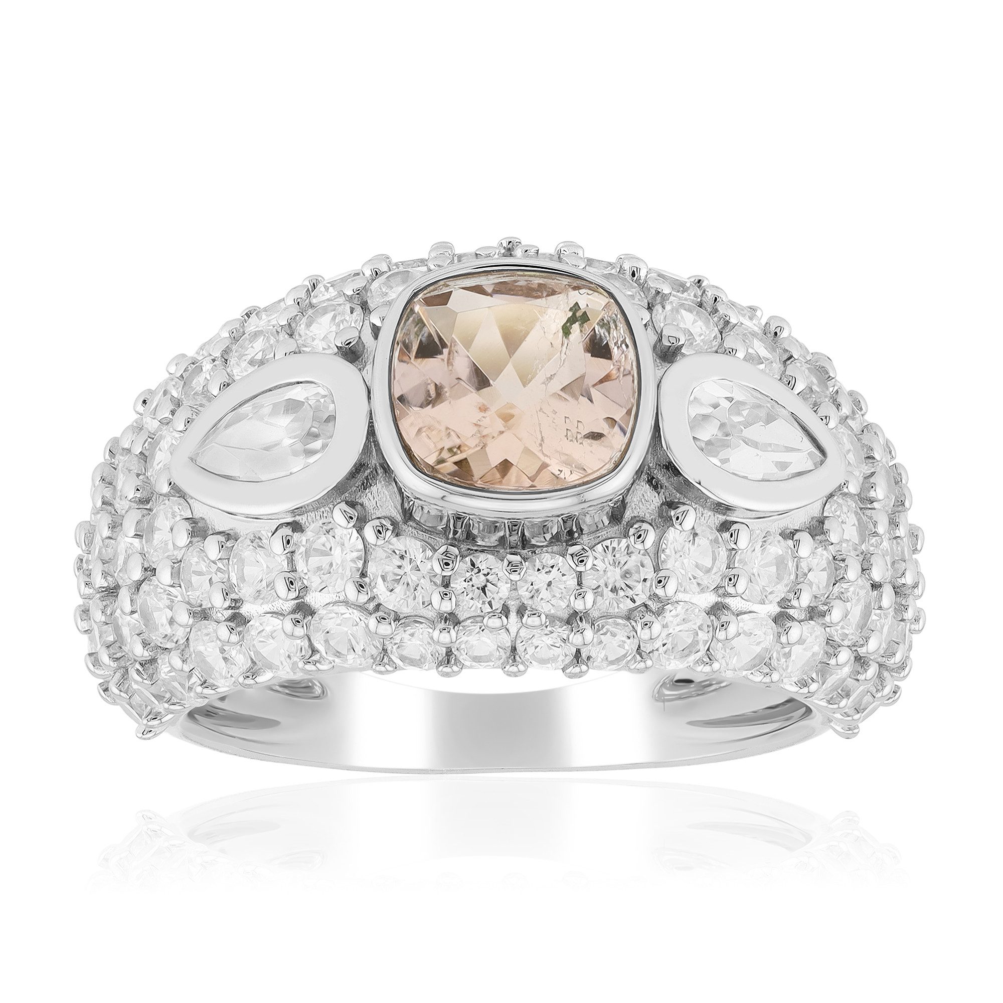 Cavill Silberring Morganit-Ring aus Sterlingsilber, 5,095 Karat (1-tlg)