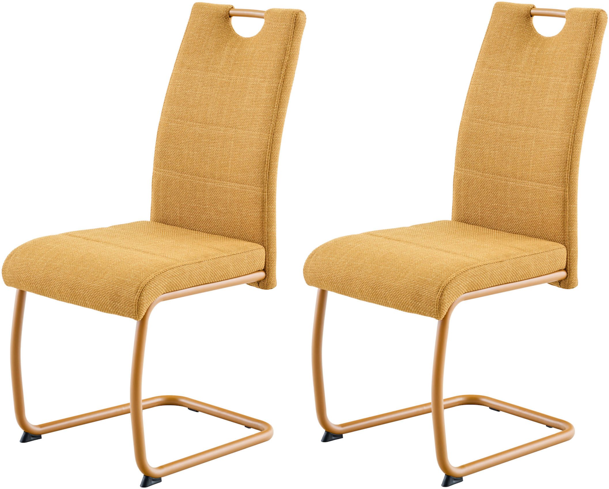 HELA Freischwinger FLORENZ (Set, 2 St), Rundrohrgestell Matching Colour, gepolstert, mit Griff