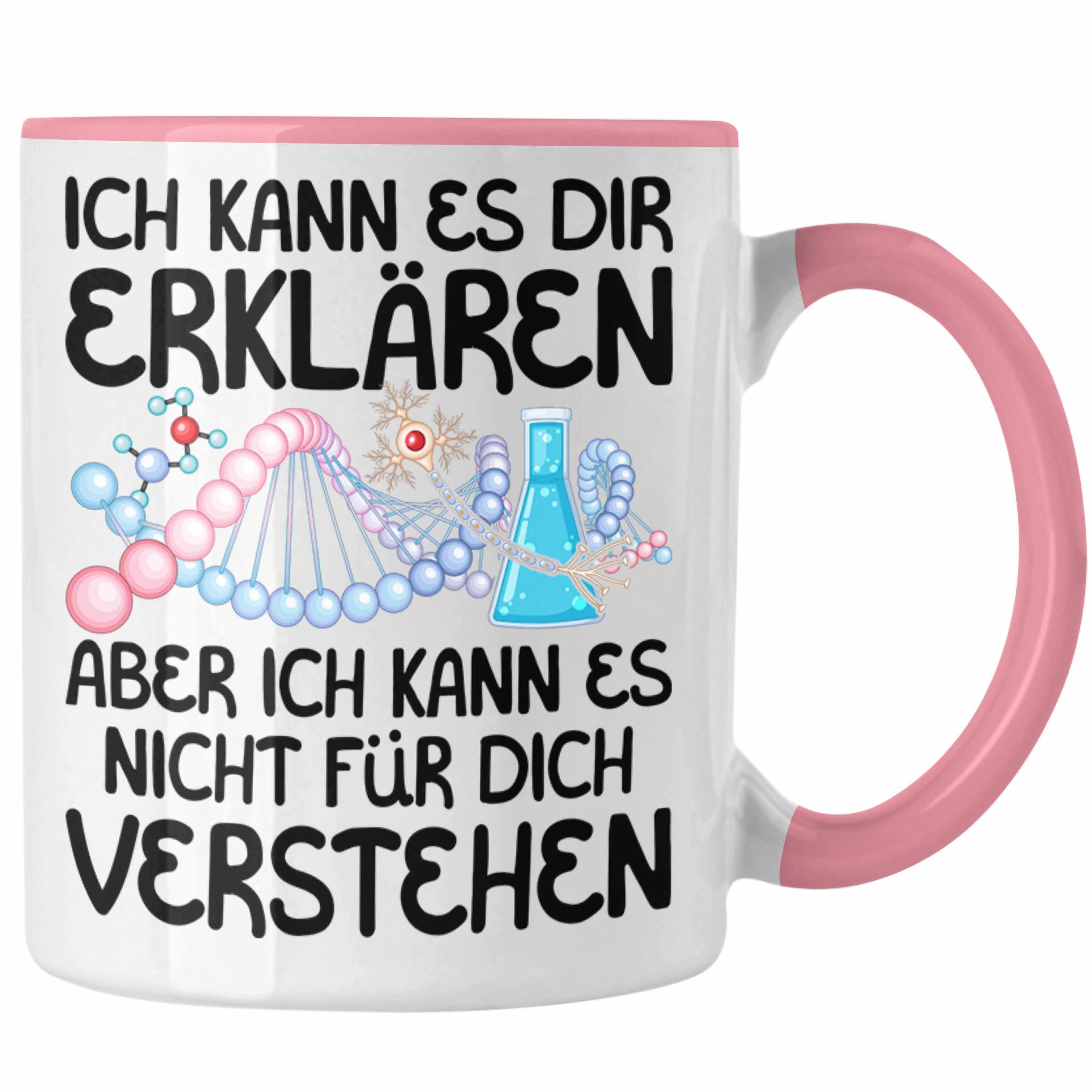 Trendation Tasse Biologie Geschenk Tasse Lustiger Spruch Geschenkidee für Biologen Kaff Rosa | Teetassen