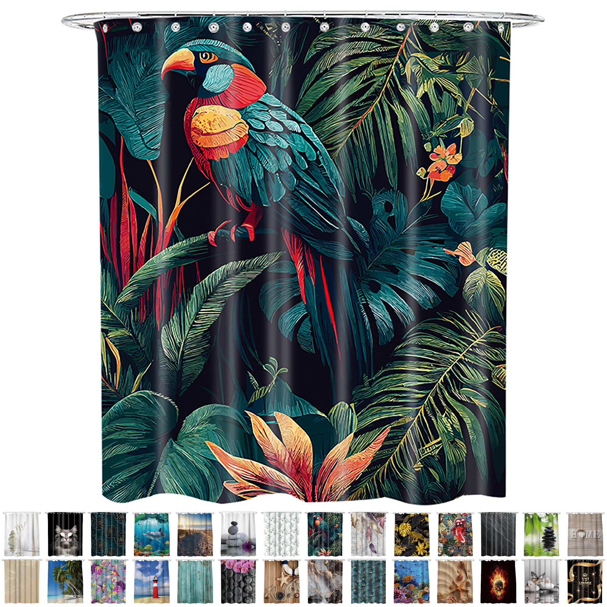 Sanilo Duschvorhang 180 x 200 cm, viele schöne Duschvorhänge zur Auswahl Breite 180 cm, 100% wasserdicht, Anti-Schimmel-Effekt, hochwertige Qualität