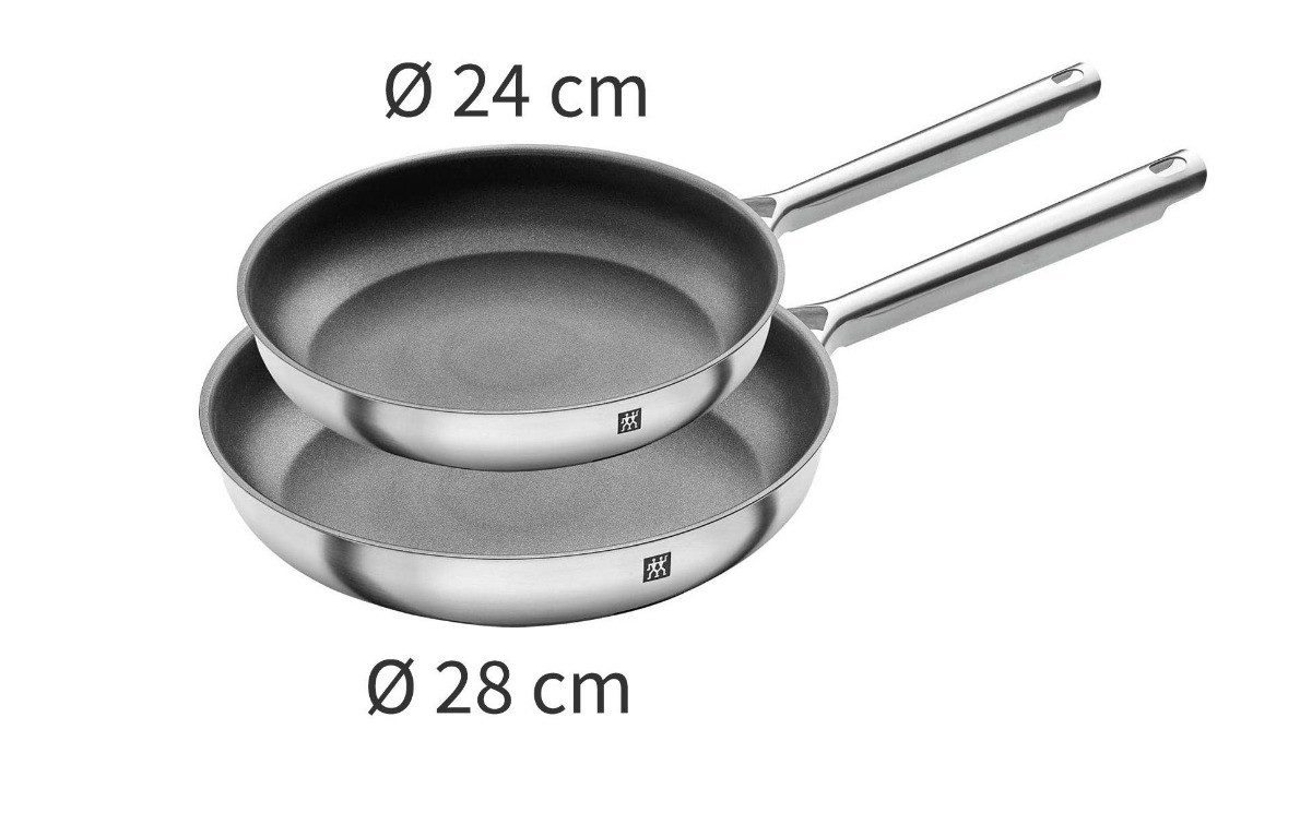 Zwilling Servierpfanne Zwilling True Flow Сковороди 24/28 cm Induktion Antihaft, (Pfannenset), Antihaftbeschichtet