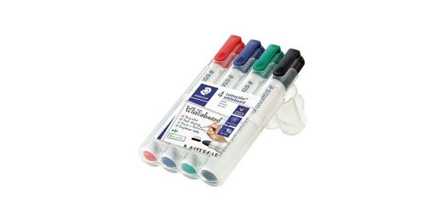 STAEDTLER Textilmarker »Whiteboardmarker Lumocolor® 351 Strichstärke: 2 mm Schreibfarbe: rot, blau, grün, schwarz«