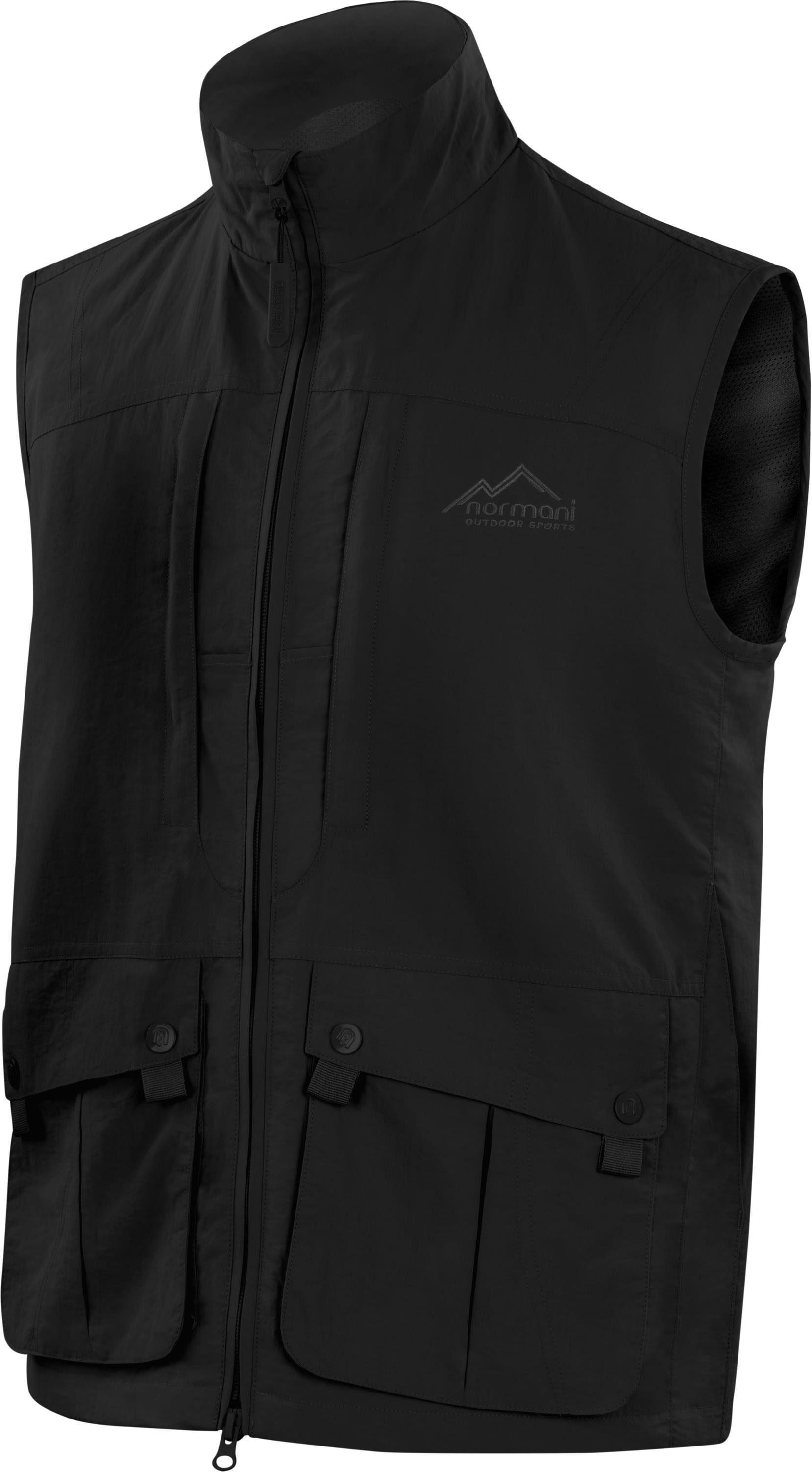 normani Funktionsweste Outdoor Weste Okapi Outdoorweste Sommerweste Angelweste Jagdweste mit Sonnenschutzmaterial