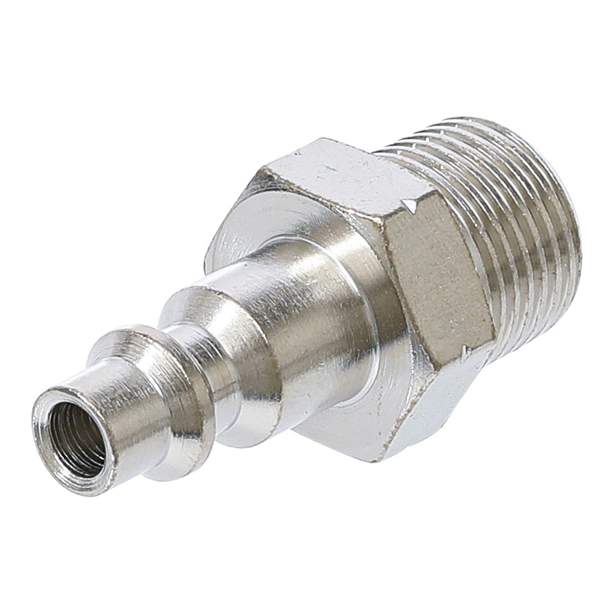 BGS technic Anschlussstück BGS Druckluft-Stecknippel 7064, 10 mm (3/8) Außengewinde, USA / Frank