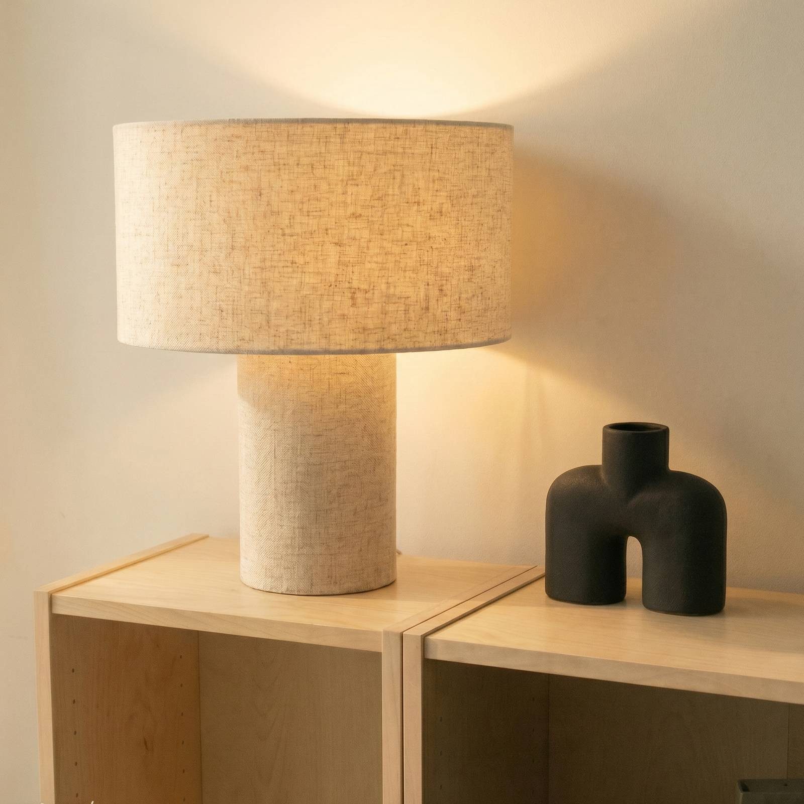 Lindby Tischleuchte Elfie, Creme IP20, 1 x 15 W LED