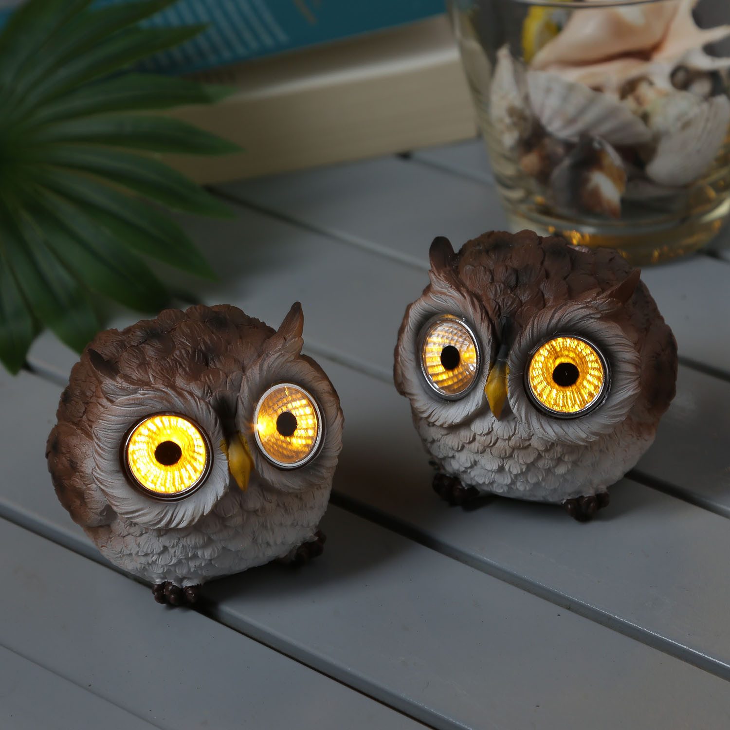 MARELIDA LED Dekofigur LED Solar Eulen Gartenfigur Solarleuchte Garten Balk günstig online kaufen