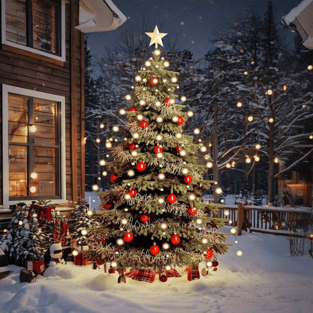 vidaXL Lichterschlauch Weihnachtsbaum-Lichternetz mit 210 LEDs 210 cm