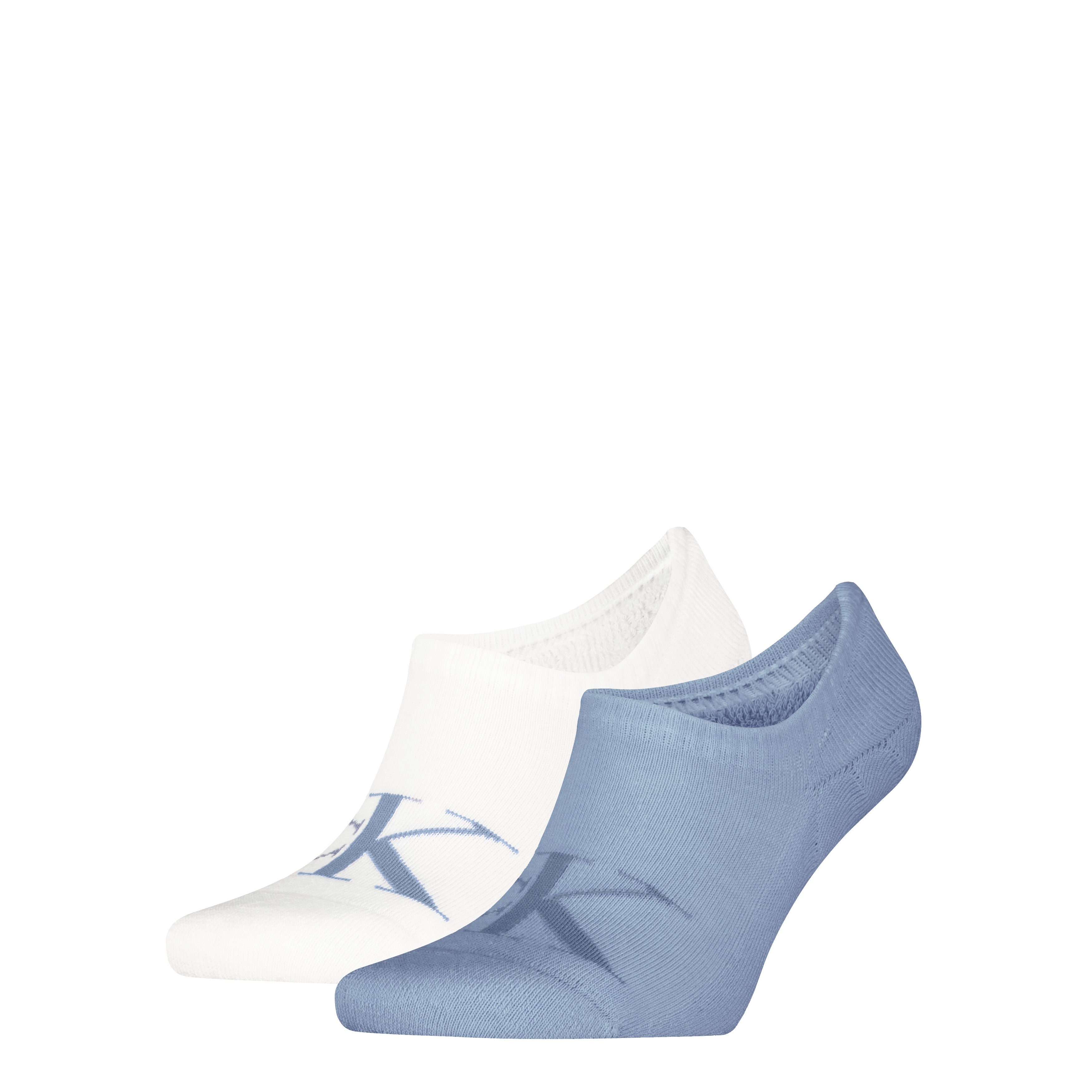 Calvin Klein Jeans Füßlinge CKJ MEN FOOTIE HIGH CUT 2P MONOGRAM (2-Paar, 2 Paar) mit stilvollem Logodetail