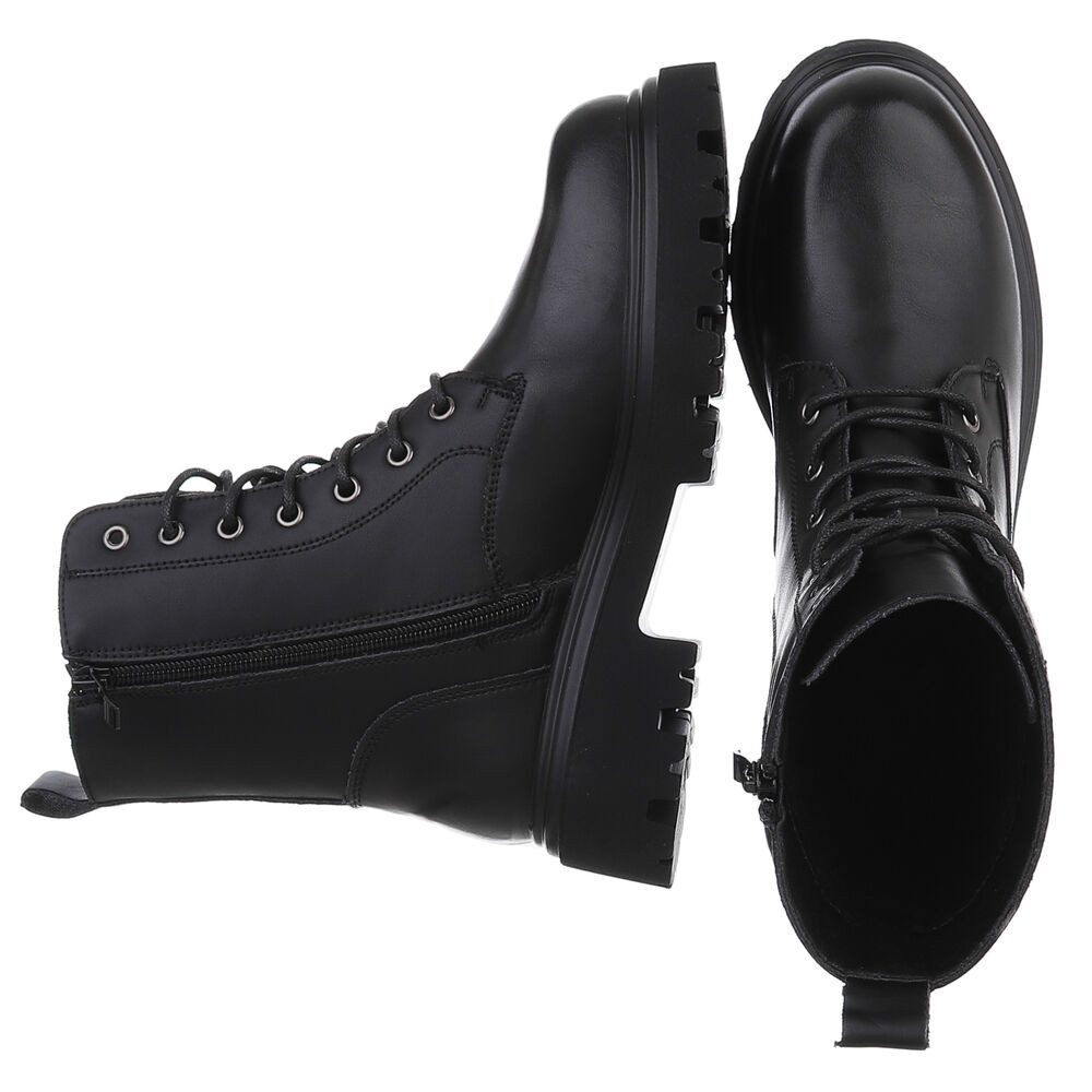 Ital-Design Robuste Lederstiefel für Damen mit Schnürung und Gummisohle Sti günstig online kaufen